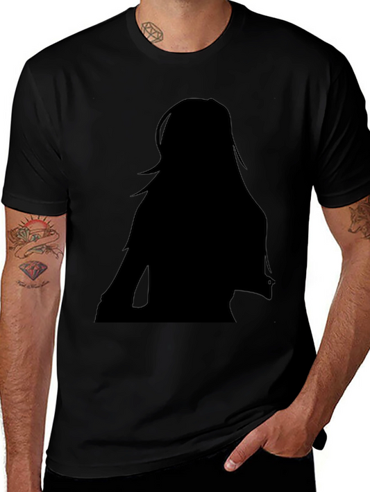 Silhouette Graphic Tee - Stylish Black Cotton T-Shirt