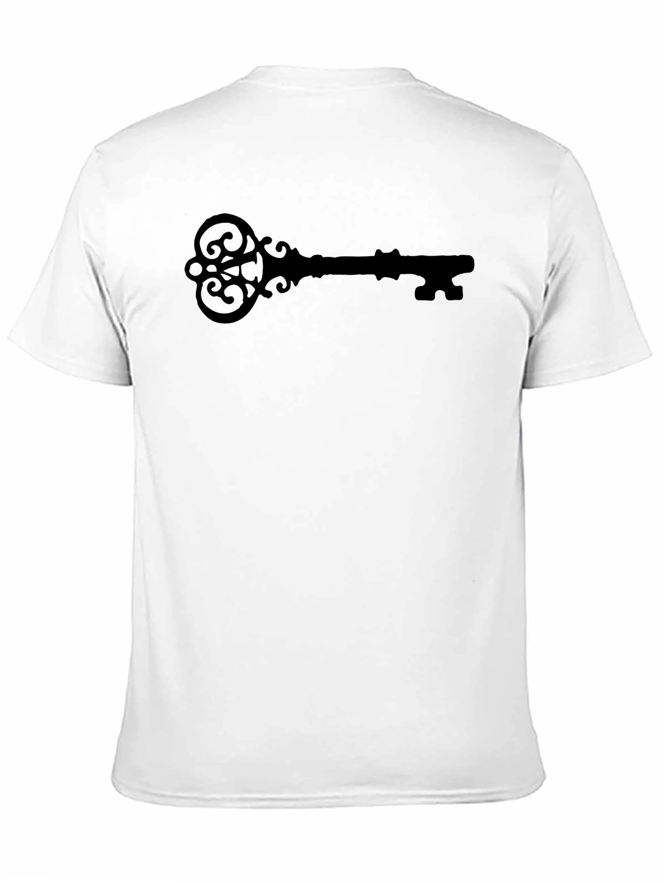 Ornate Key Graphic T-Shirt - Classic Black Tee