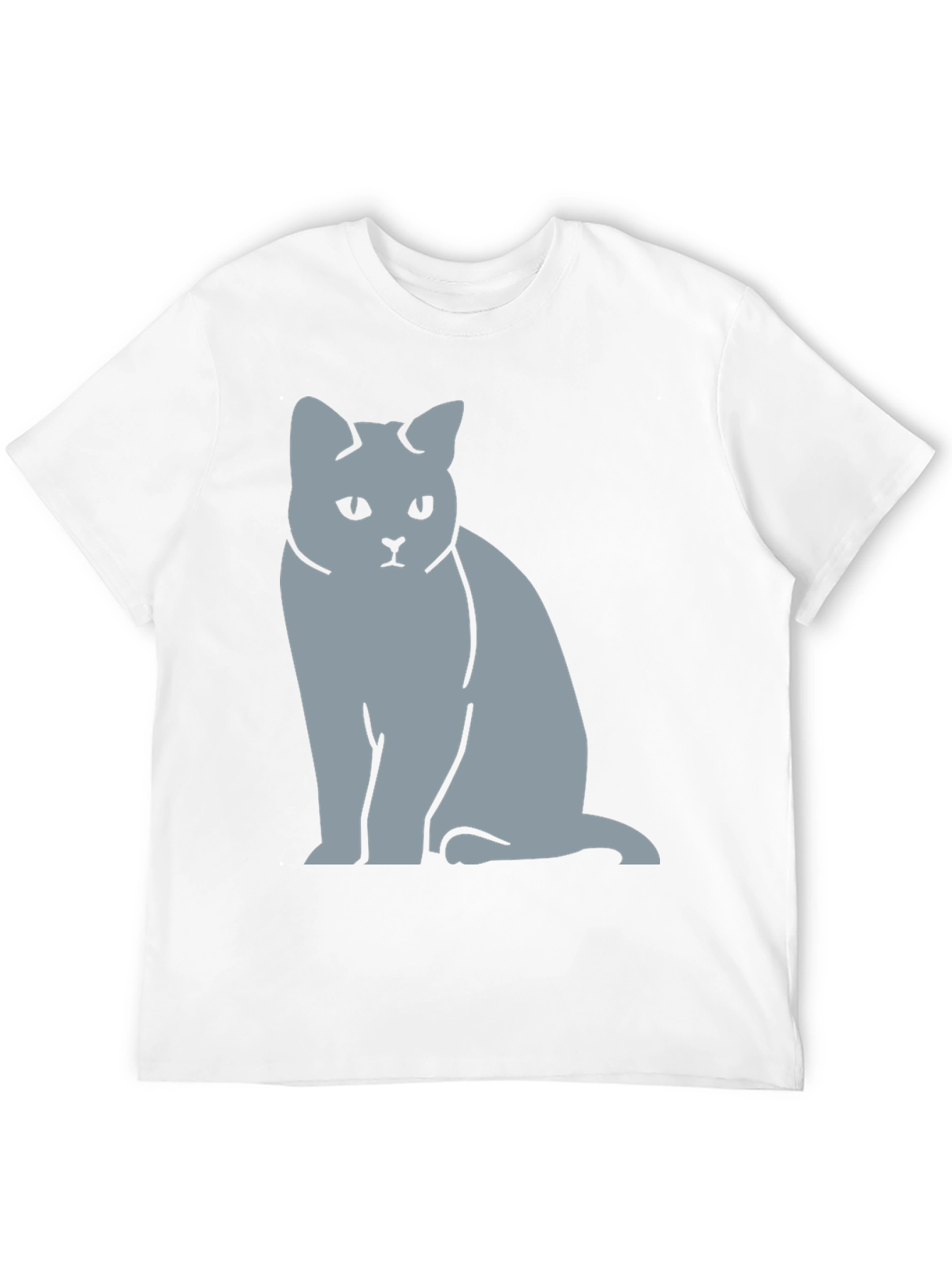 Sad Cat Graphic T-Shirt - Unisex Black Tee