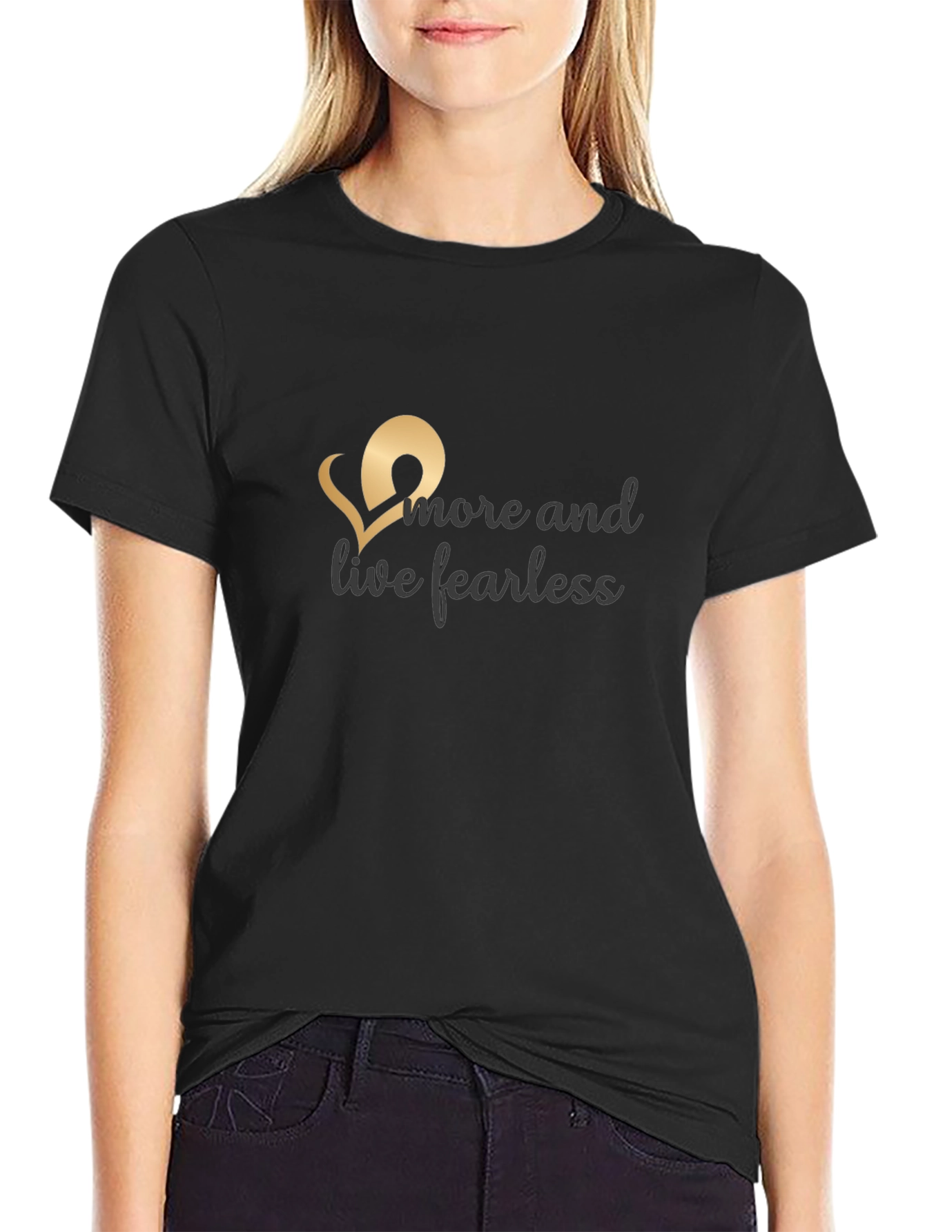 Live Fearless Graphic Tee - Black