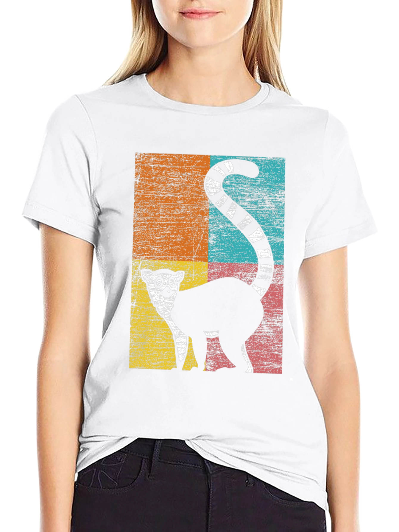 Retro Lemur Graphic T-Shirt