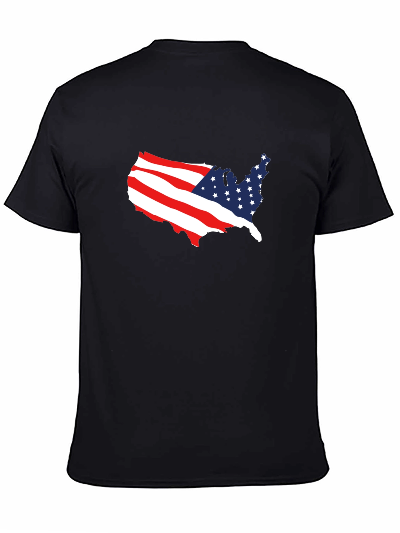American Flag USA Map Graphic T-Shirt