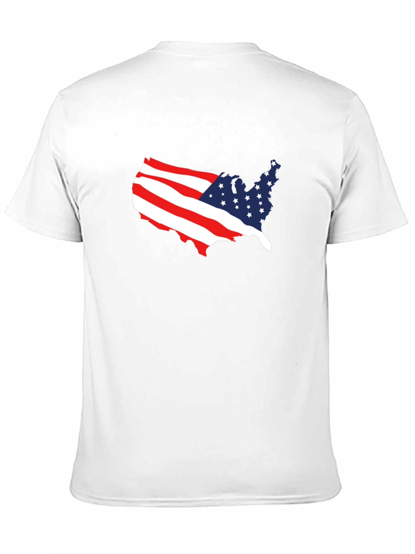 American Flag USA Map Graphic T-Shirt