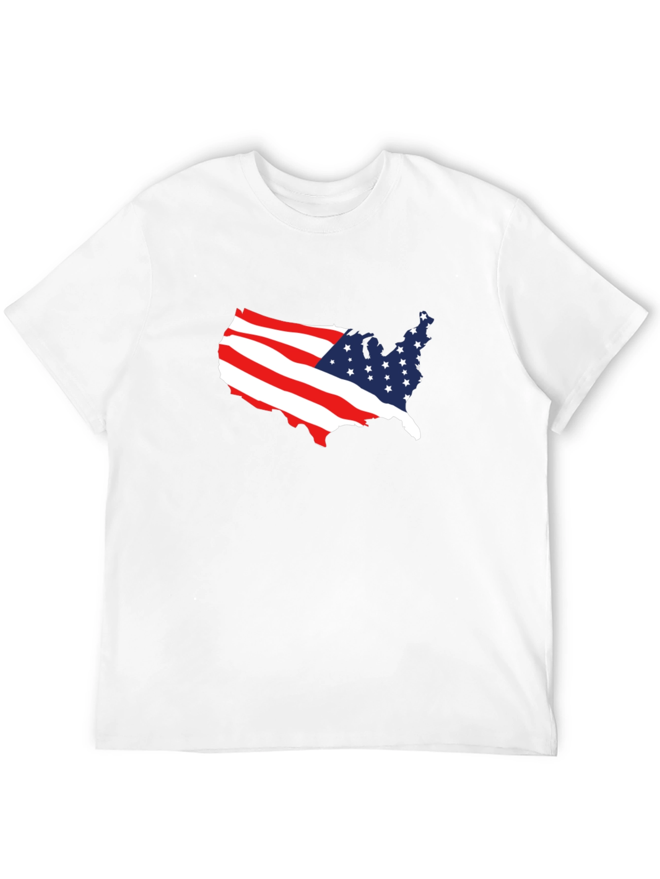American Flag USA Map Graphic T-Shirt