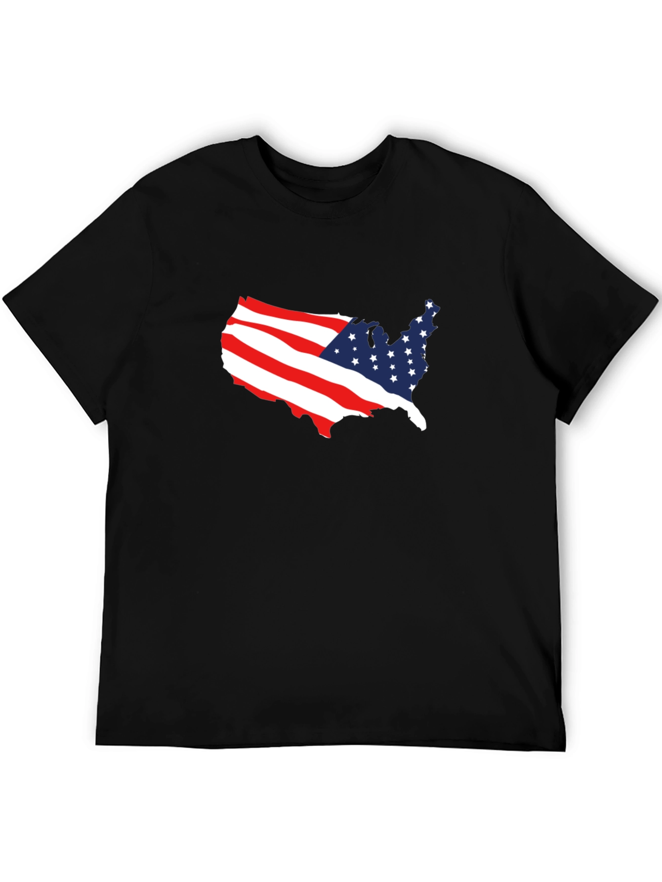 American Flag USA Map Graphic T-Shirt