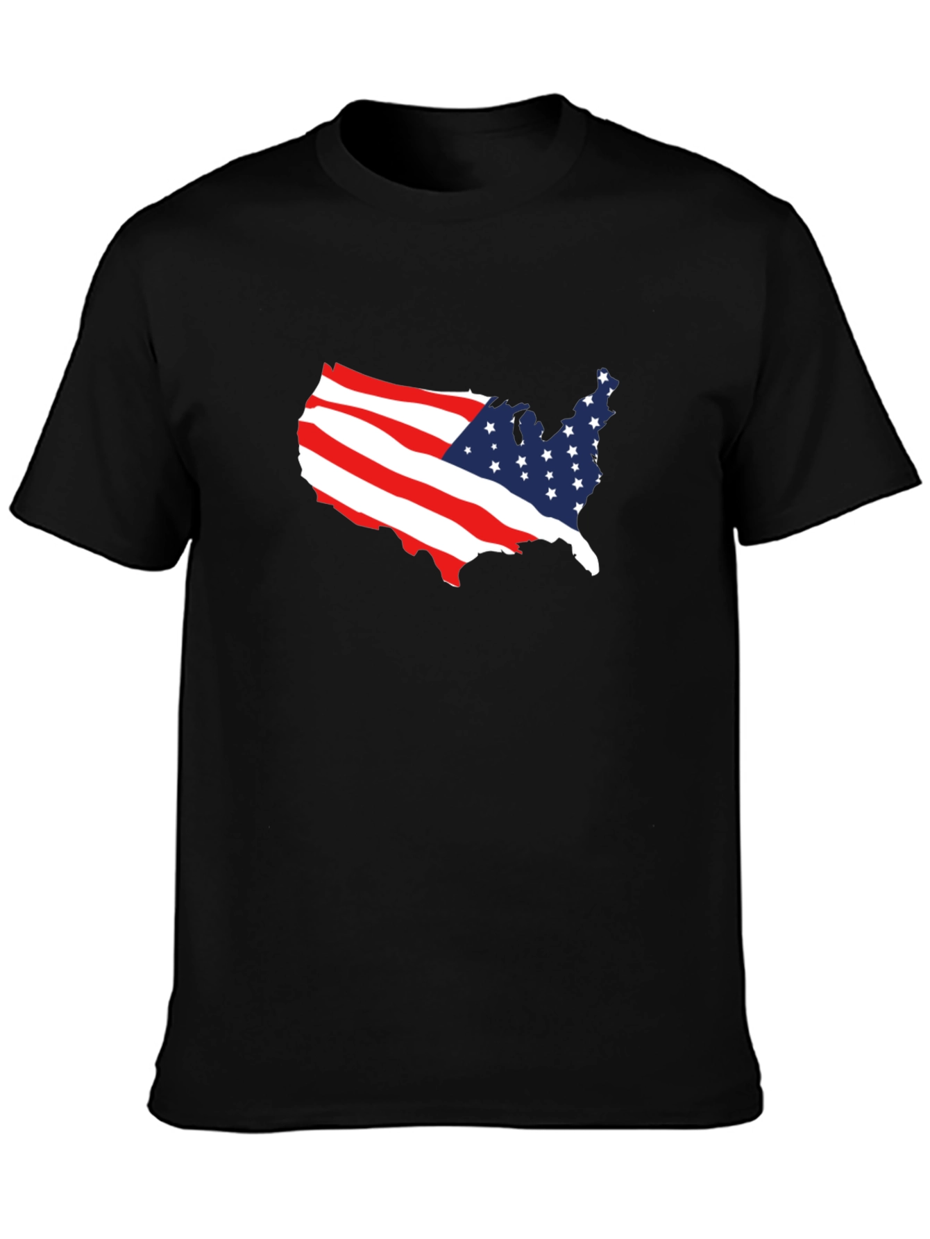 American Flag USA Map Graphic T-Shirt