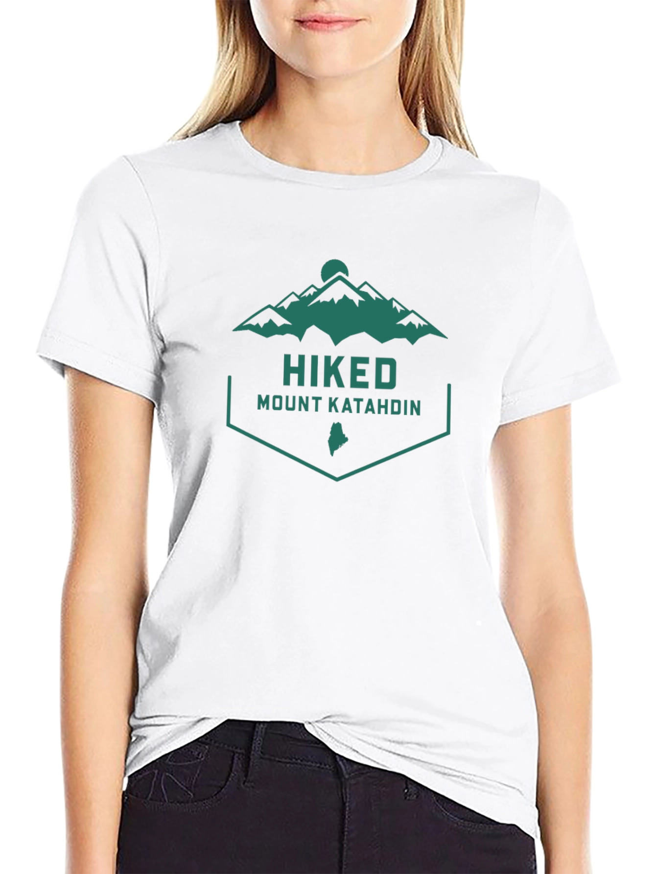 Mount Katahdin Hiked T-Shirt - Black