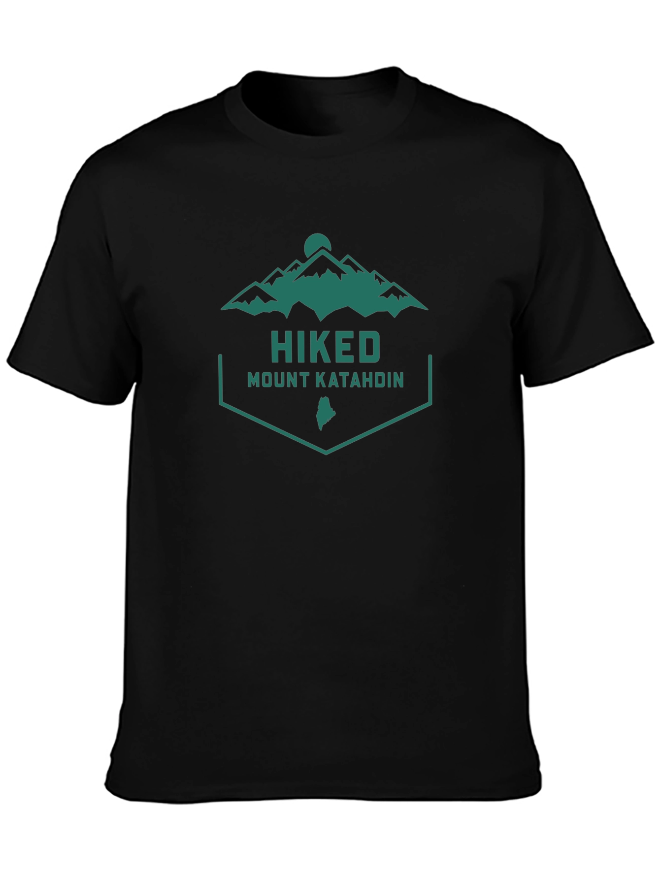 Mount Katahdin Hiked T-Shirt - Black