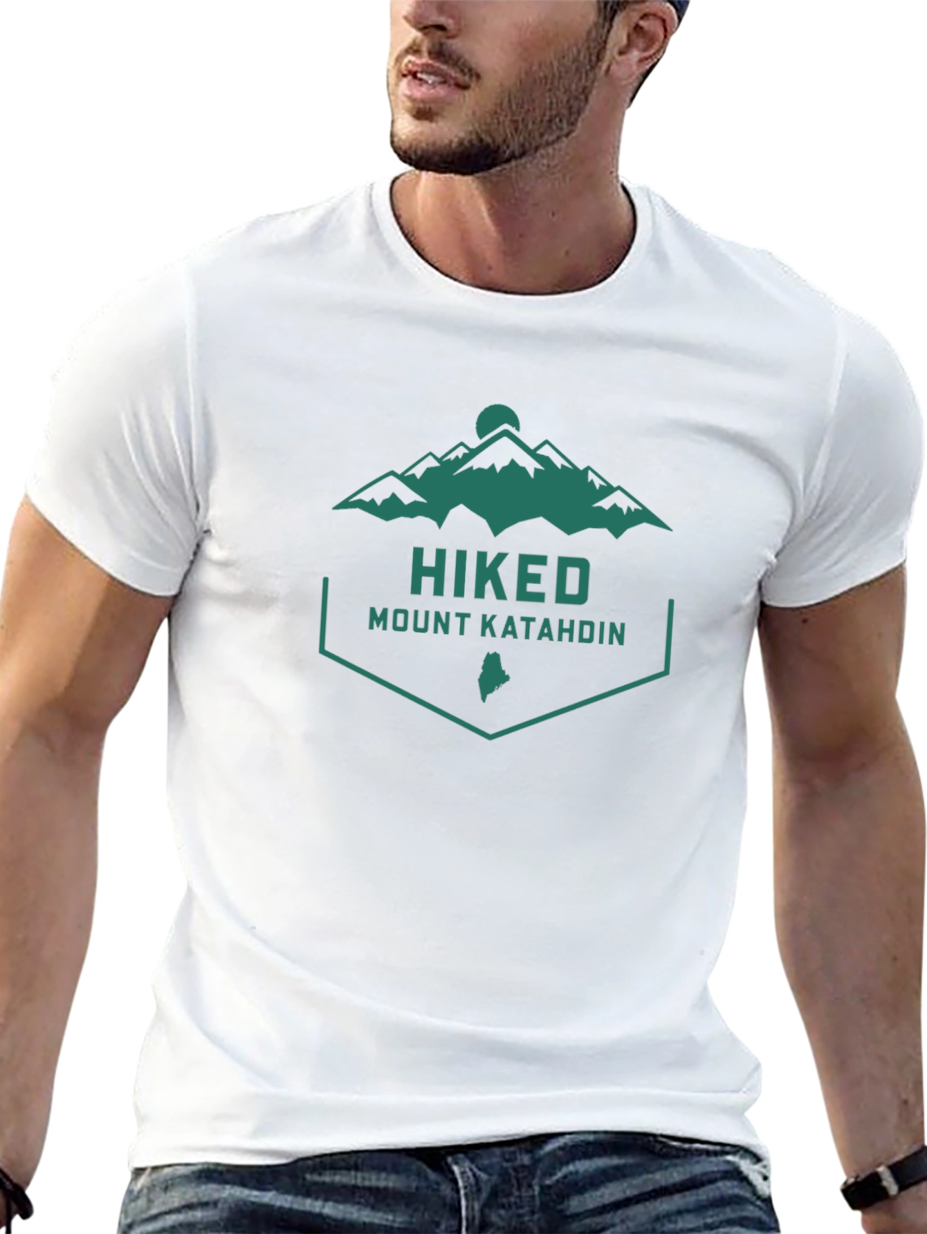 Mount Katahdin Hiked T-Shirt - Black