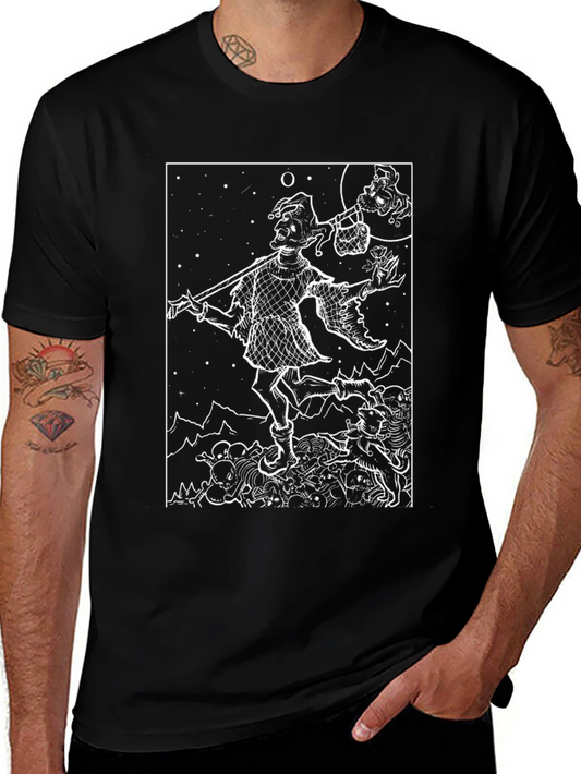 The Fool Tarot Card Graphic Tee - Unique Occult Design