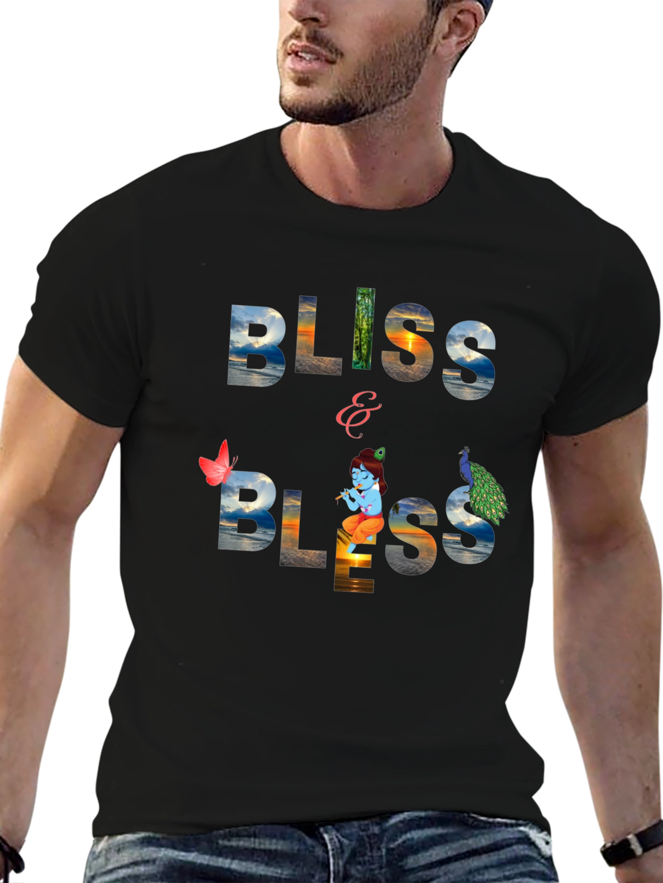 Bliss Krishna Graphic Tee - Relaxed Fit