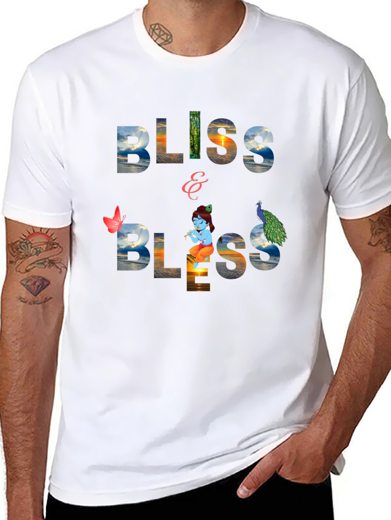 Bliss Krishna Graphic Tee - Relaxed Fit