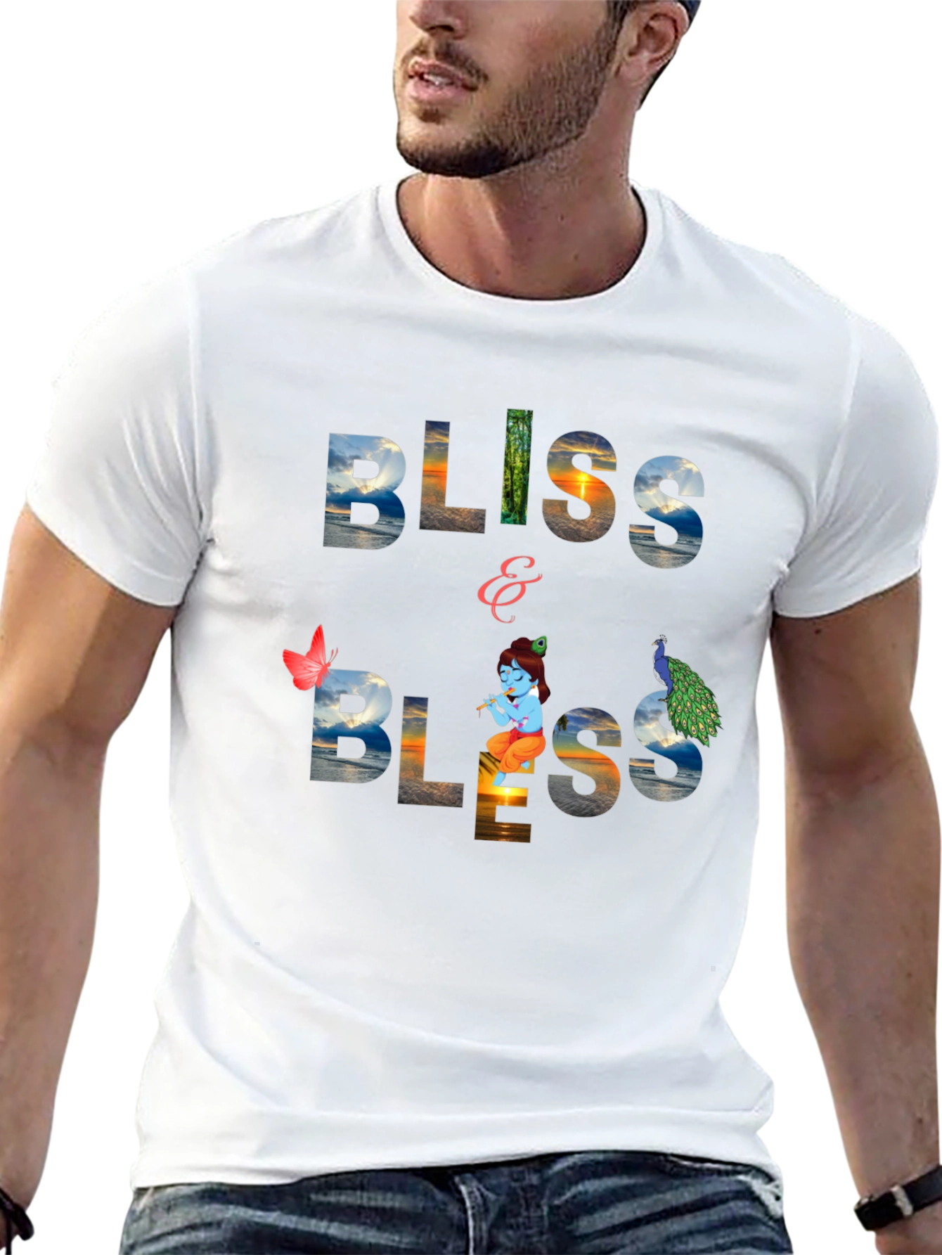 Bliss Krishna Graphic Tee - Relaxed Fit