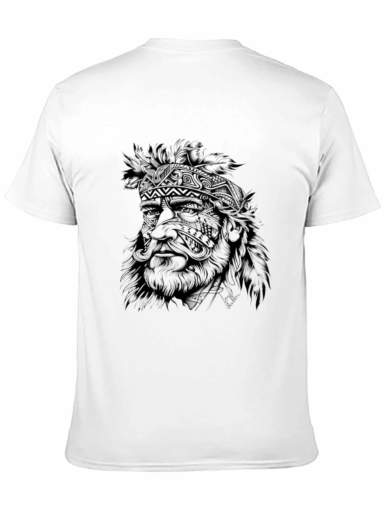 Tribal Chief Graphic Black T-Shirt