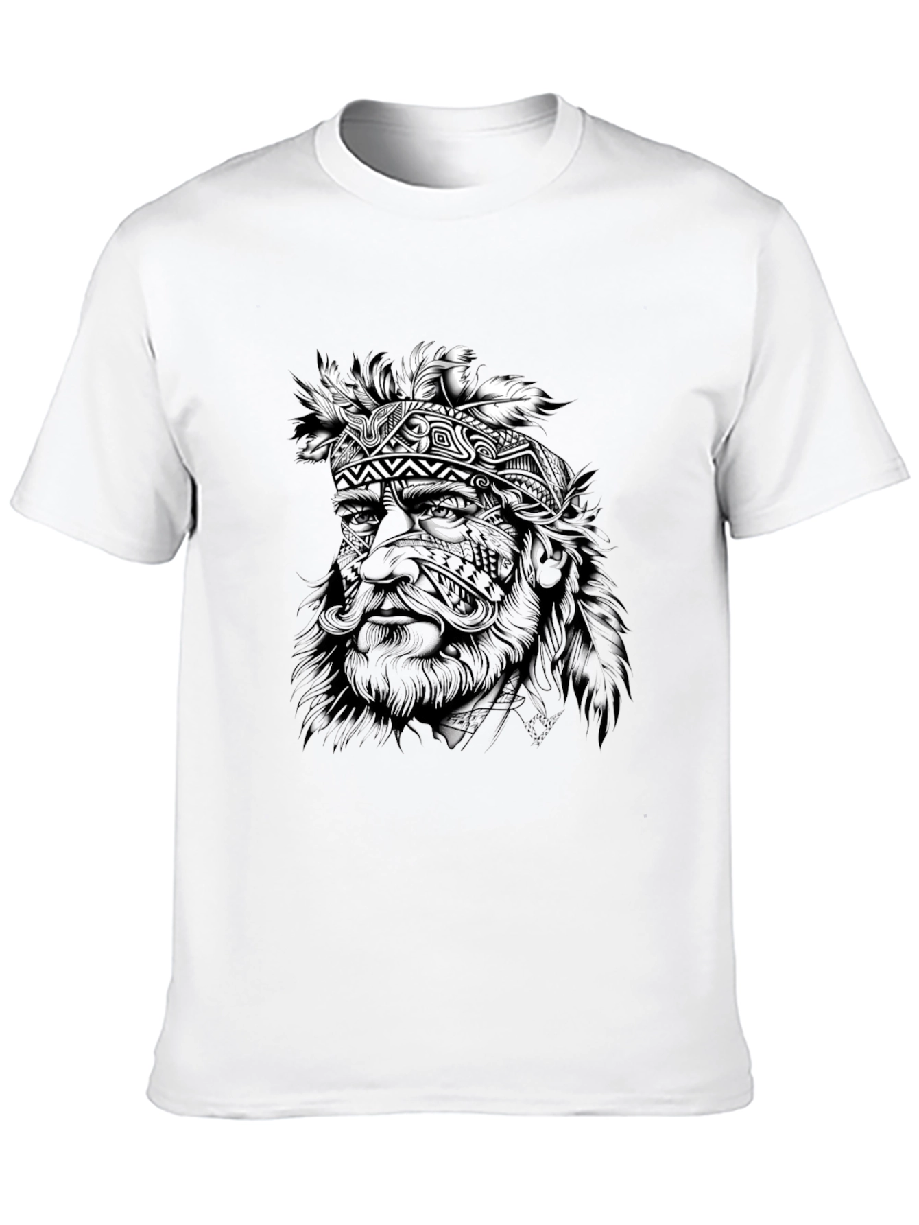 Tribal Chief Graphic Black T-Shirt