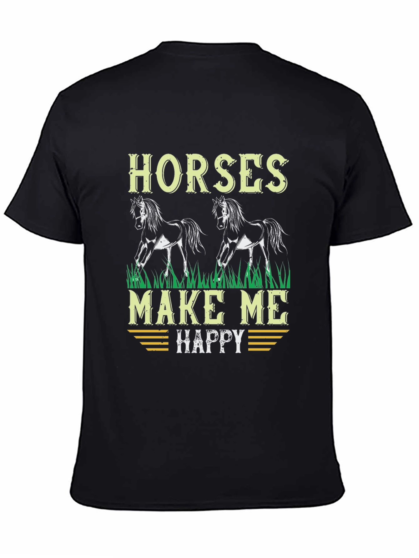 Horses Make Me Happy Graphic T-Shirt