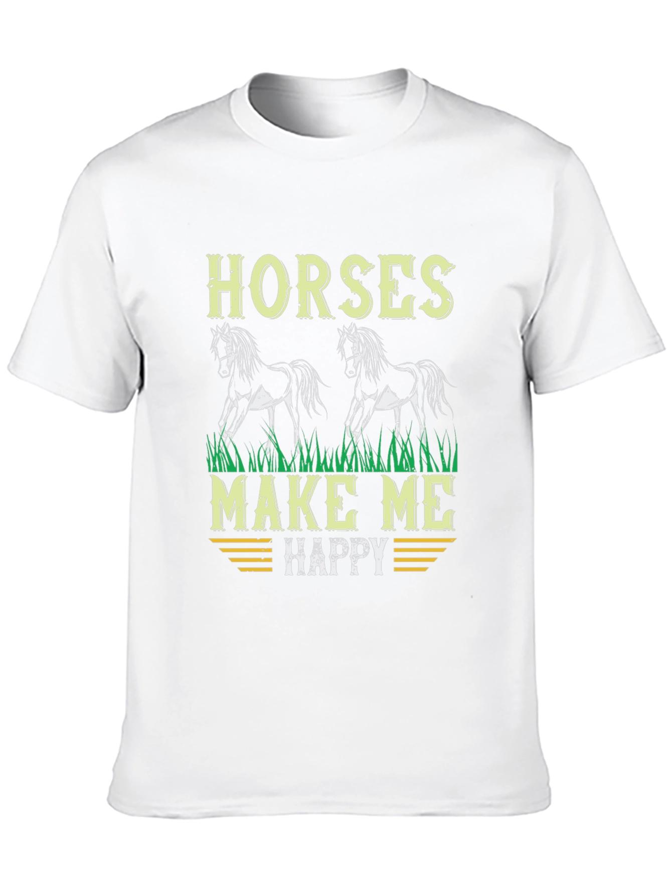 Horses Make Me Happy Graphic T-Shirt