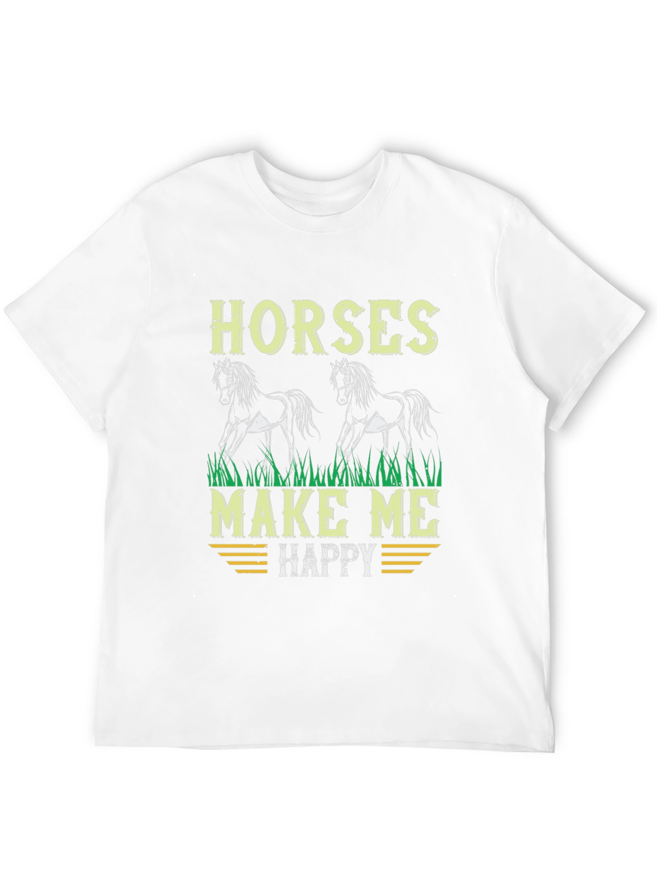 Horses Make Me Happy Graphic T-Shirt