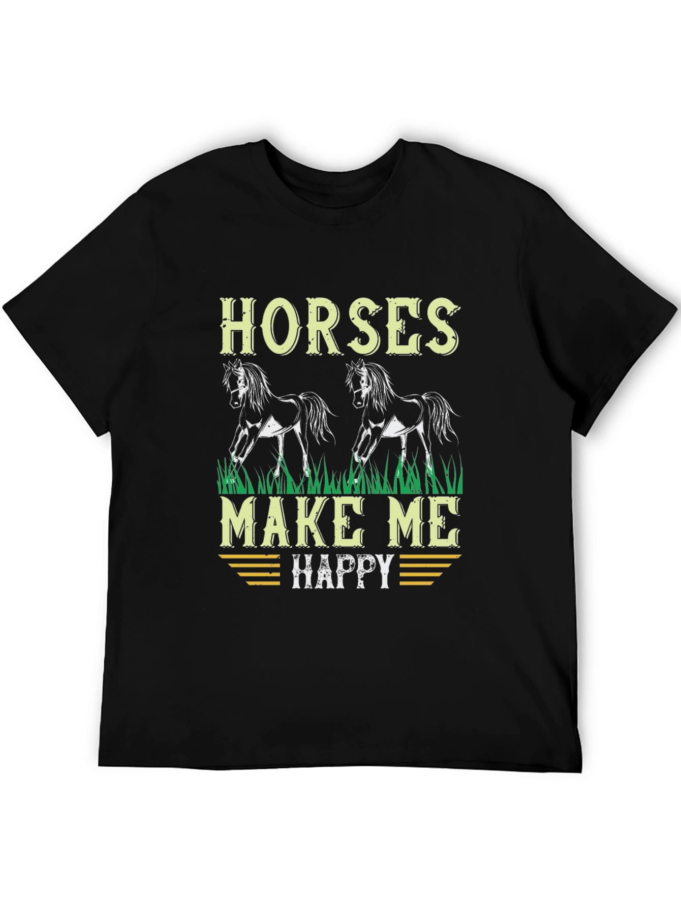 Horses Make Me Happy Graphic T-Shirt