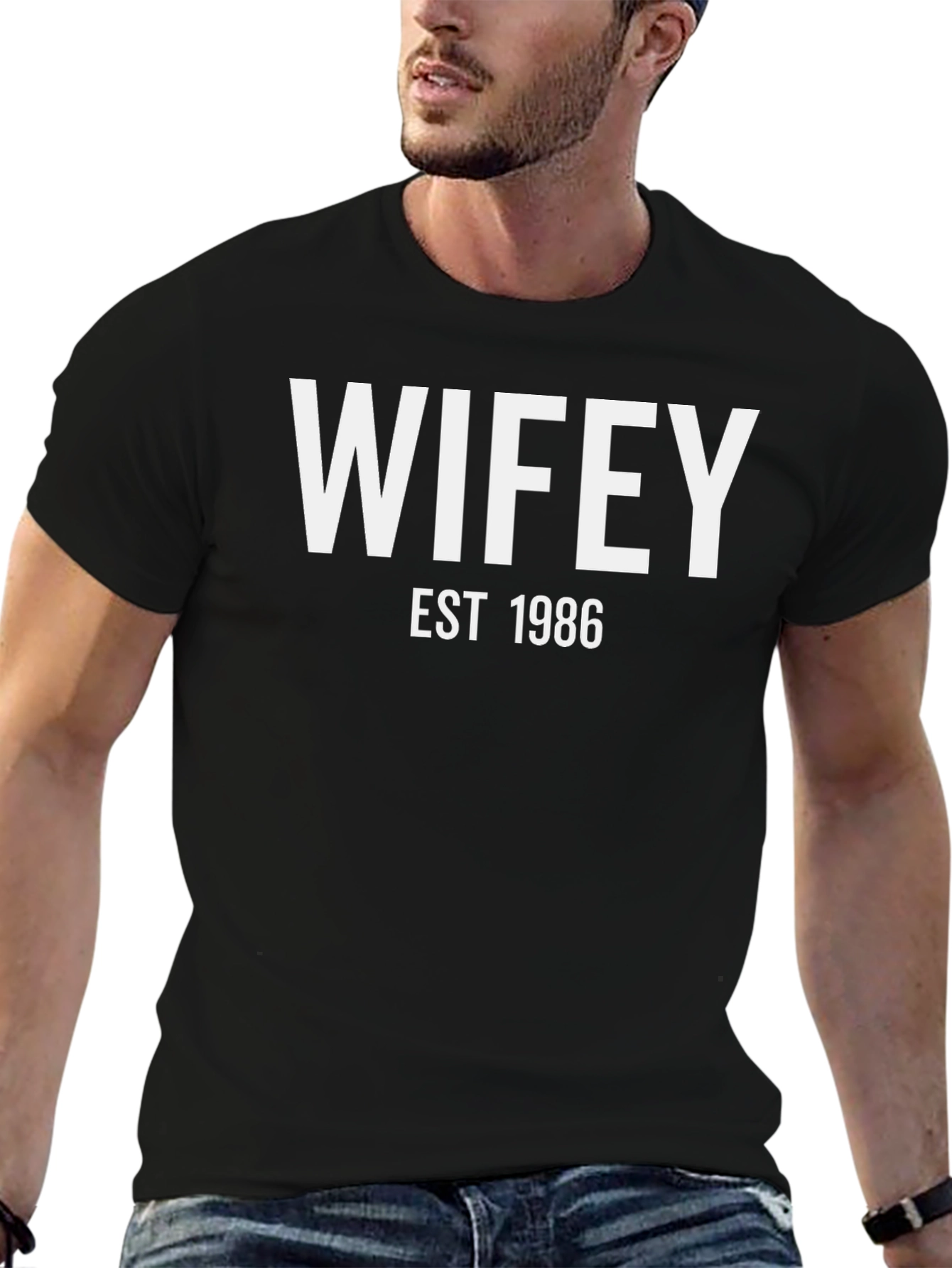 Wifey Est. 1986 Black T-Shirt