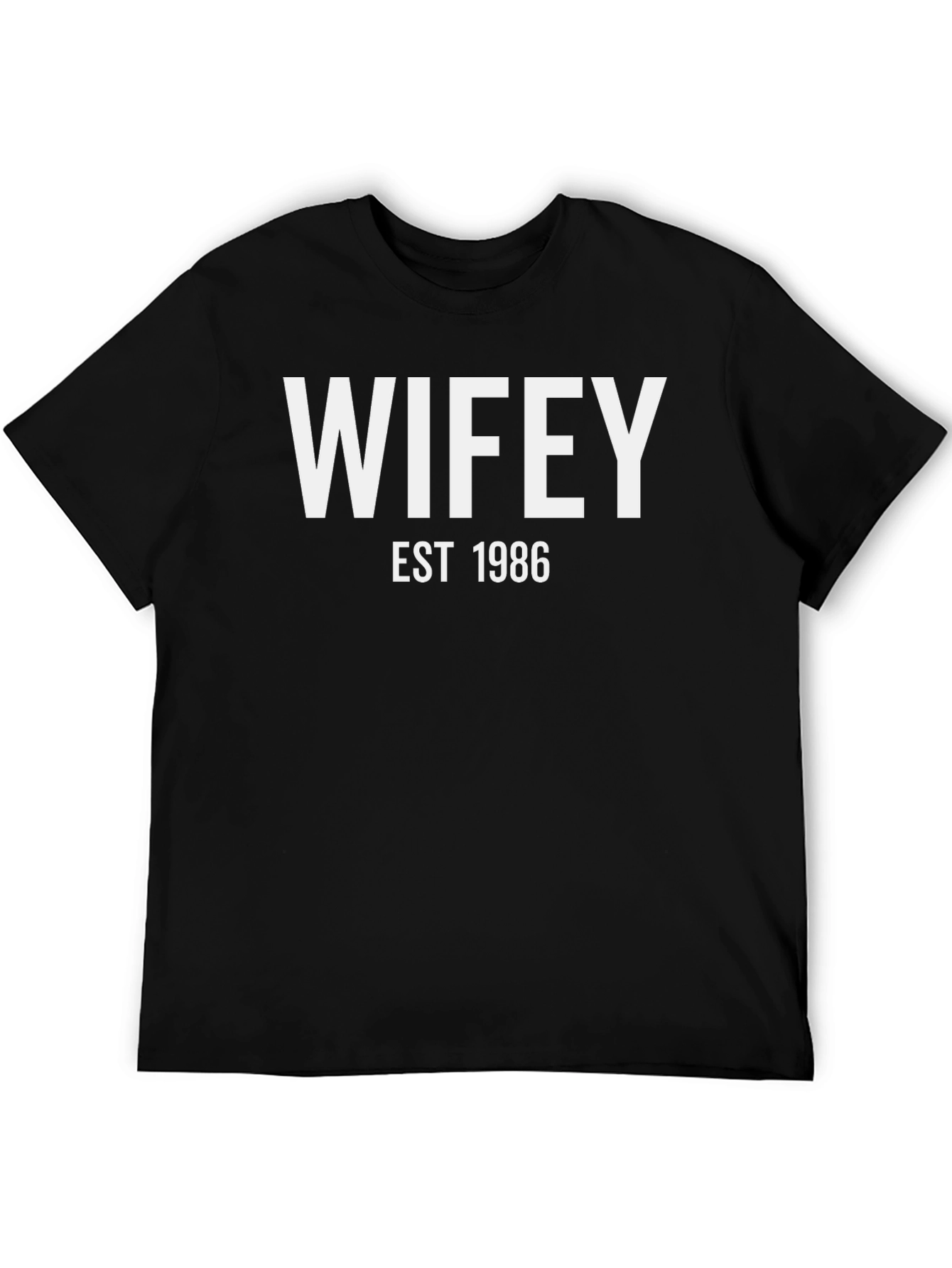Wifey Est. 1986 Black T-Shirt