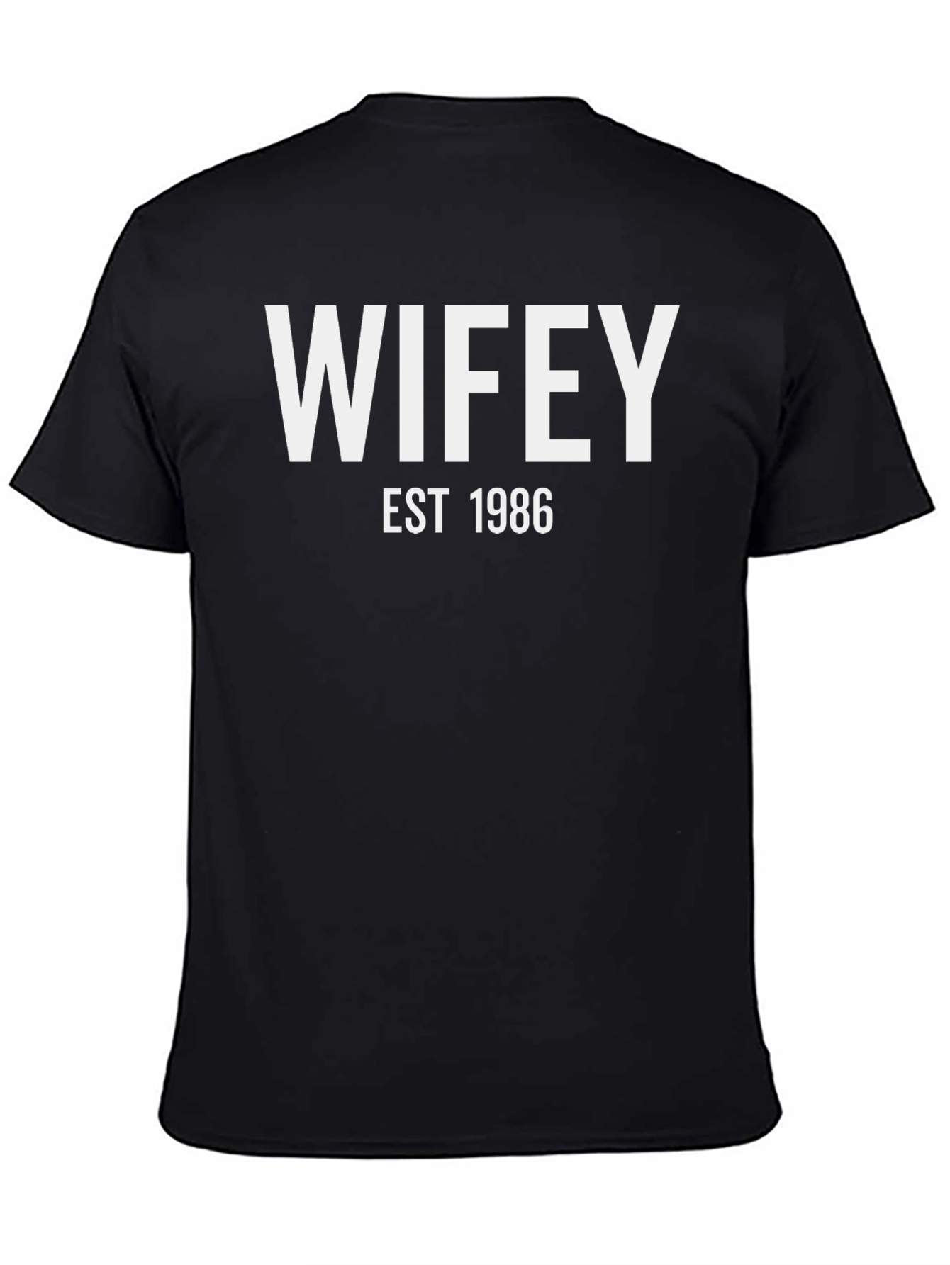 Wifey Est. 1986 Black T-Shirt