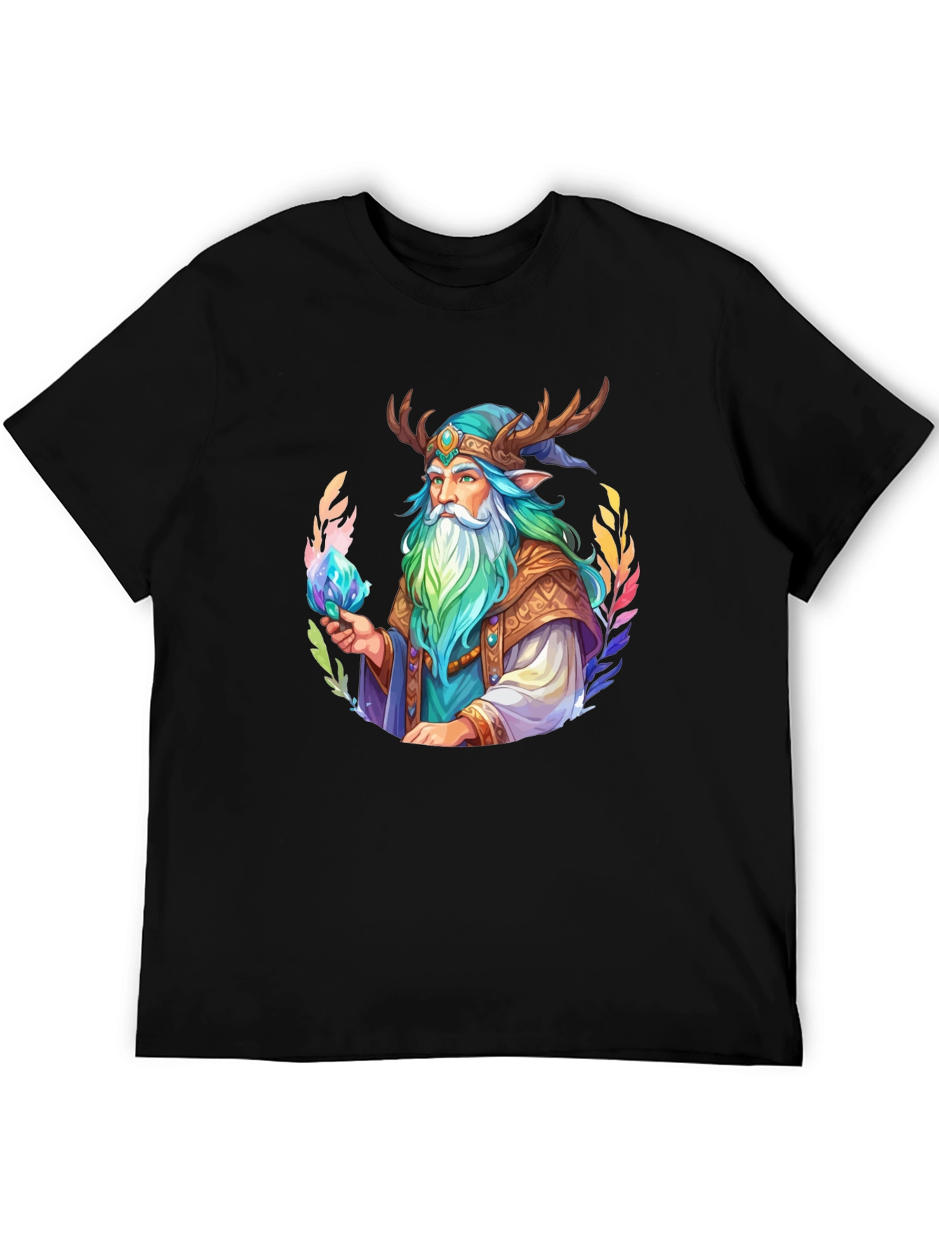 Wizard Graphic Tee - Mystic Design Black T-Shirt