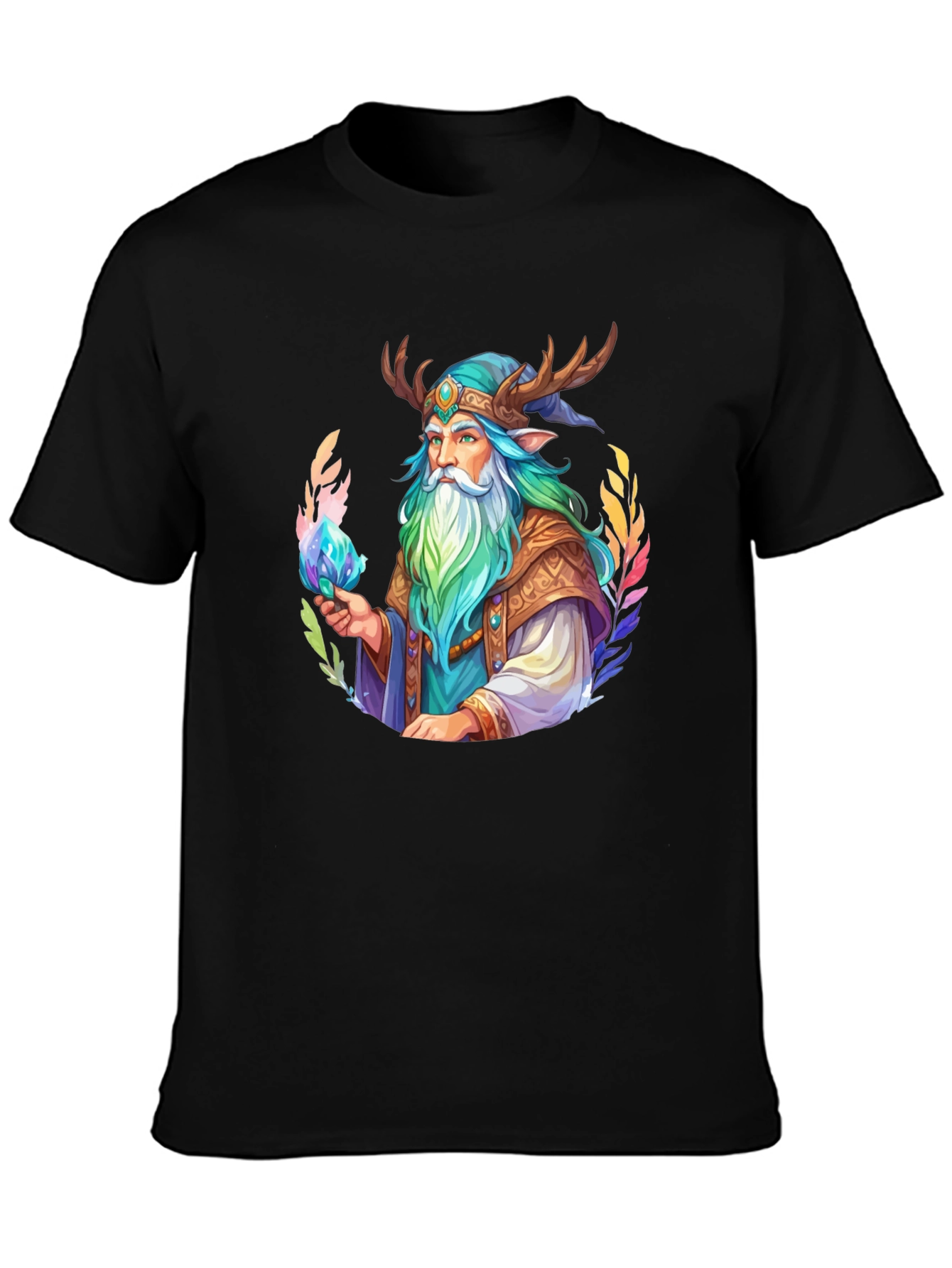 Wizard Graphic Tee - Mystic Design Black T-Shirt