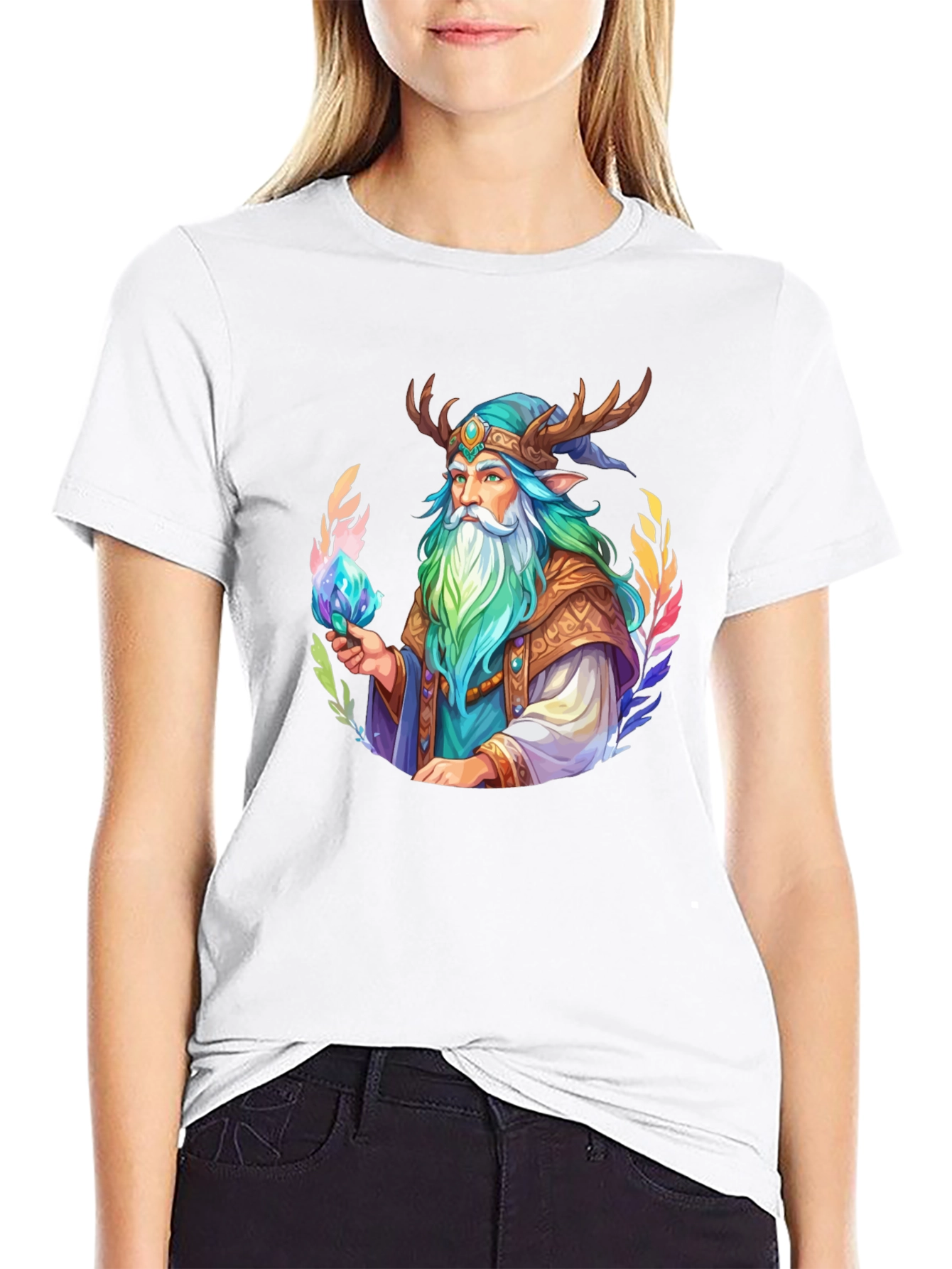 Wizard Graphic Tee - Mystic Design Black T-Shirt