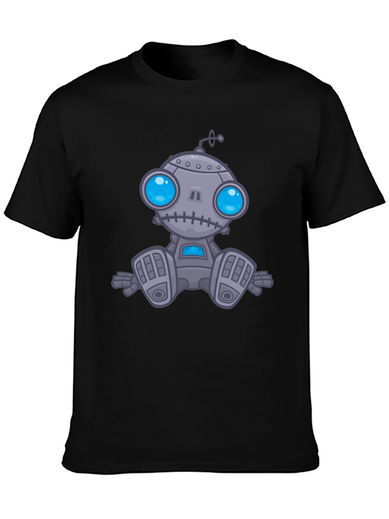 Robot Graphic Tee - Cute Cartoon Style