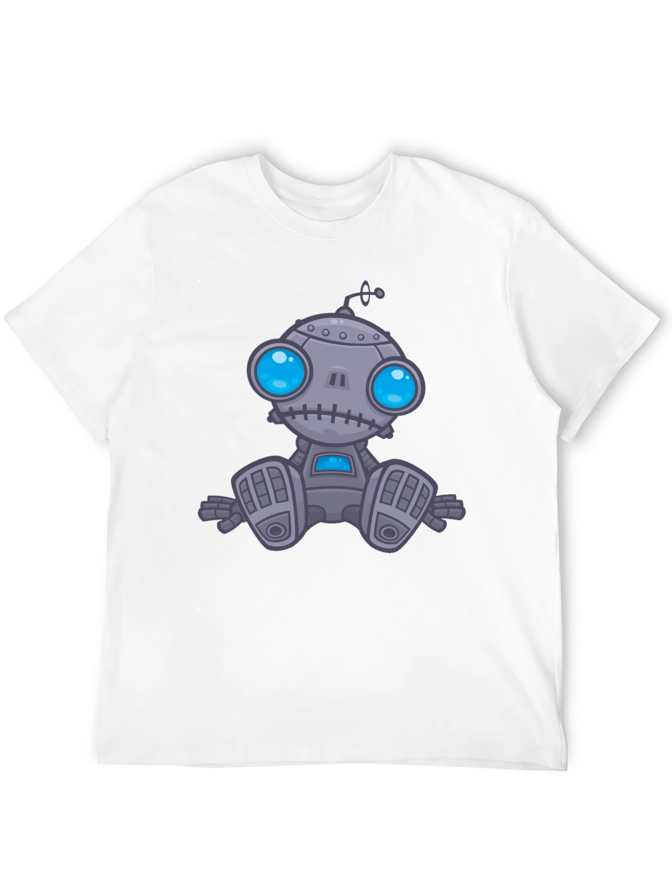 Robot Graphic Tee - Cute Cartoon Style