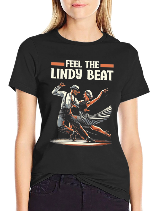 Feel The Lindy Beat Black Graphic Tee