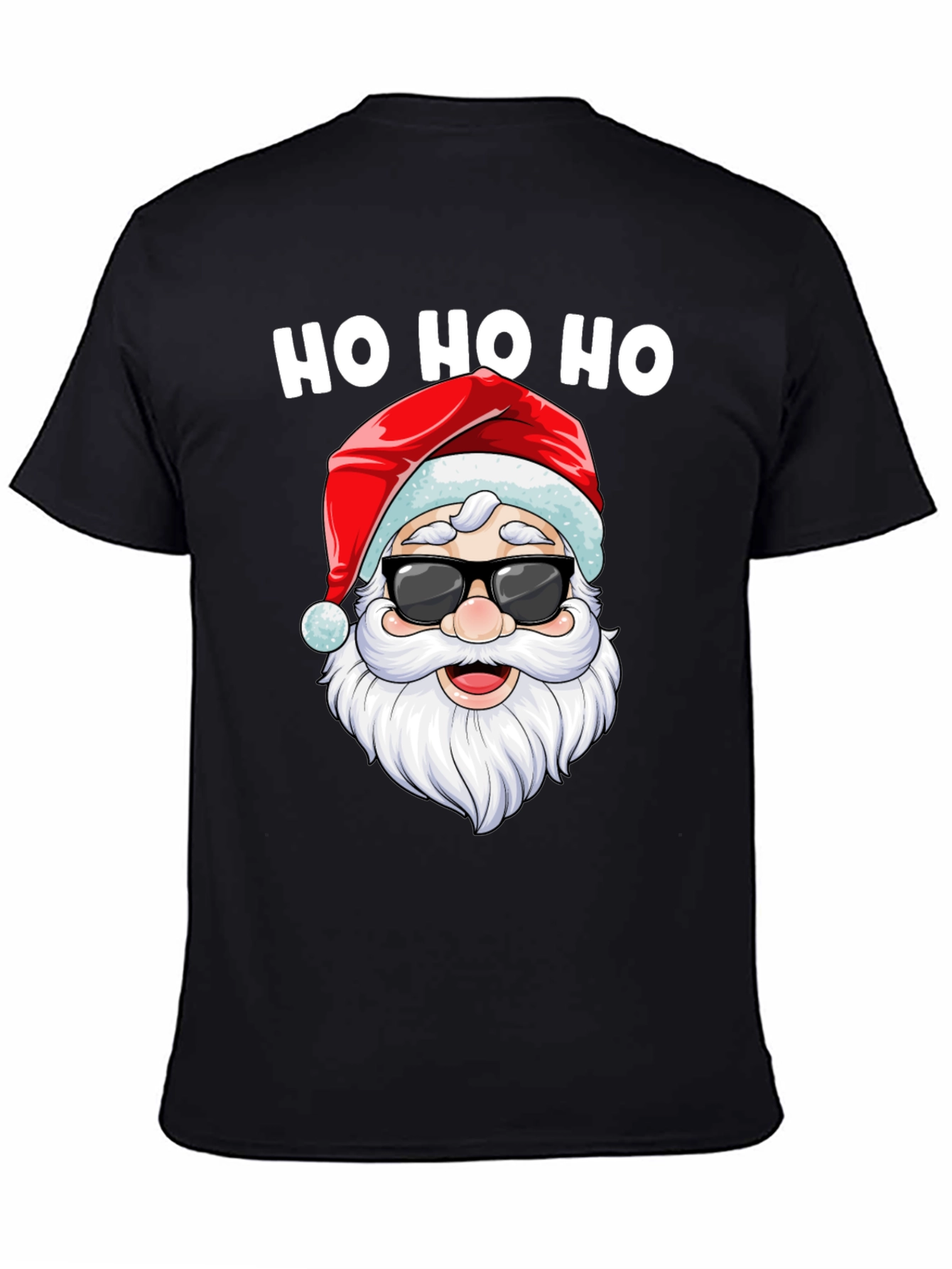 Cool Santa Ho Ho Ho Black Tee
