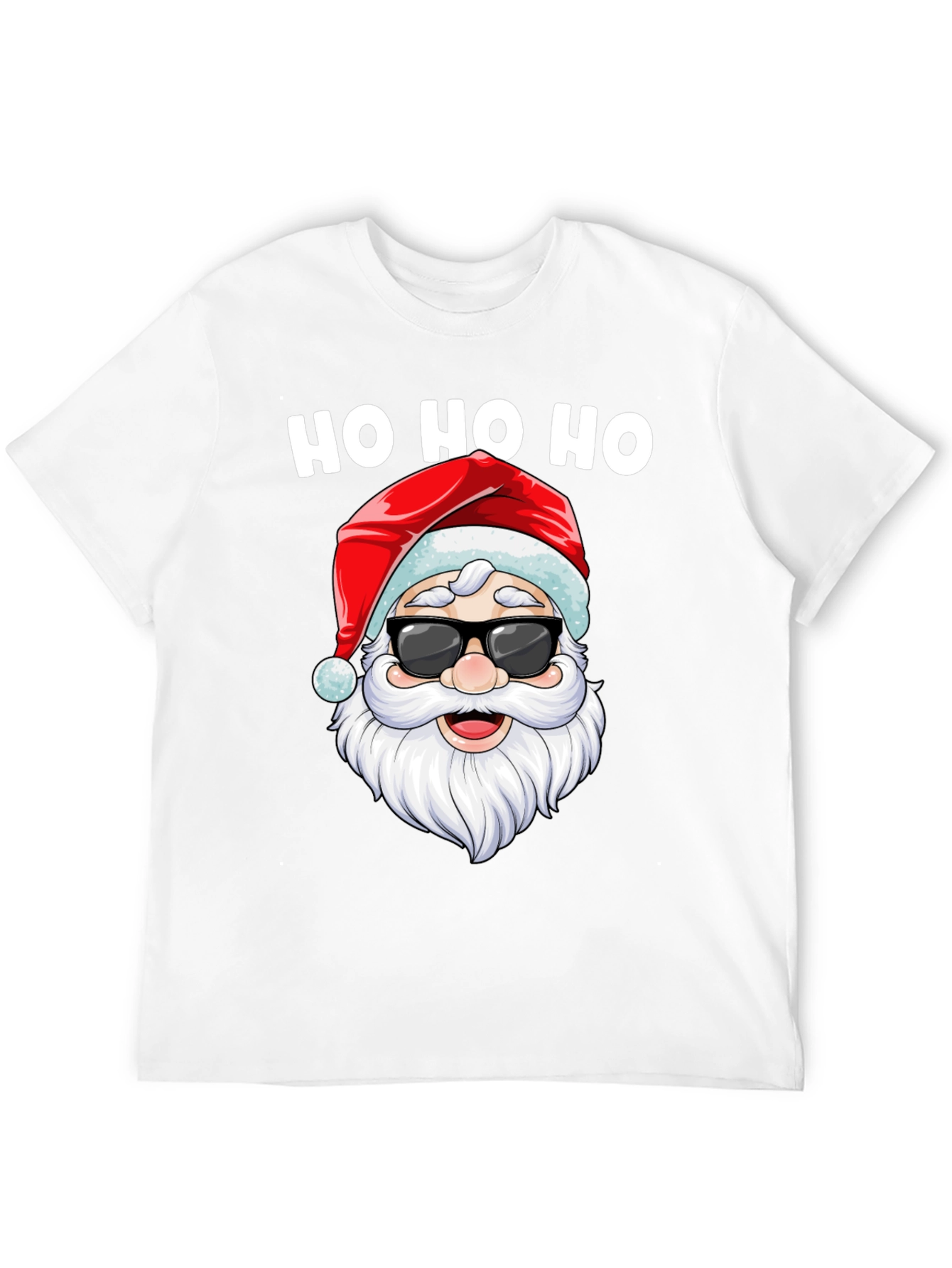 Cool Santa Ho Ho Ho Black Tee
