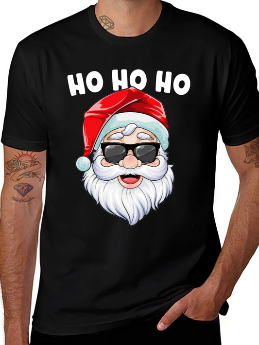 Cool Santa Ho Ho Ho Black Tee