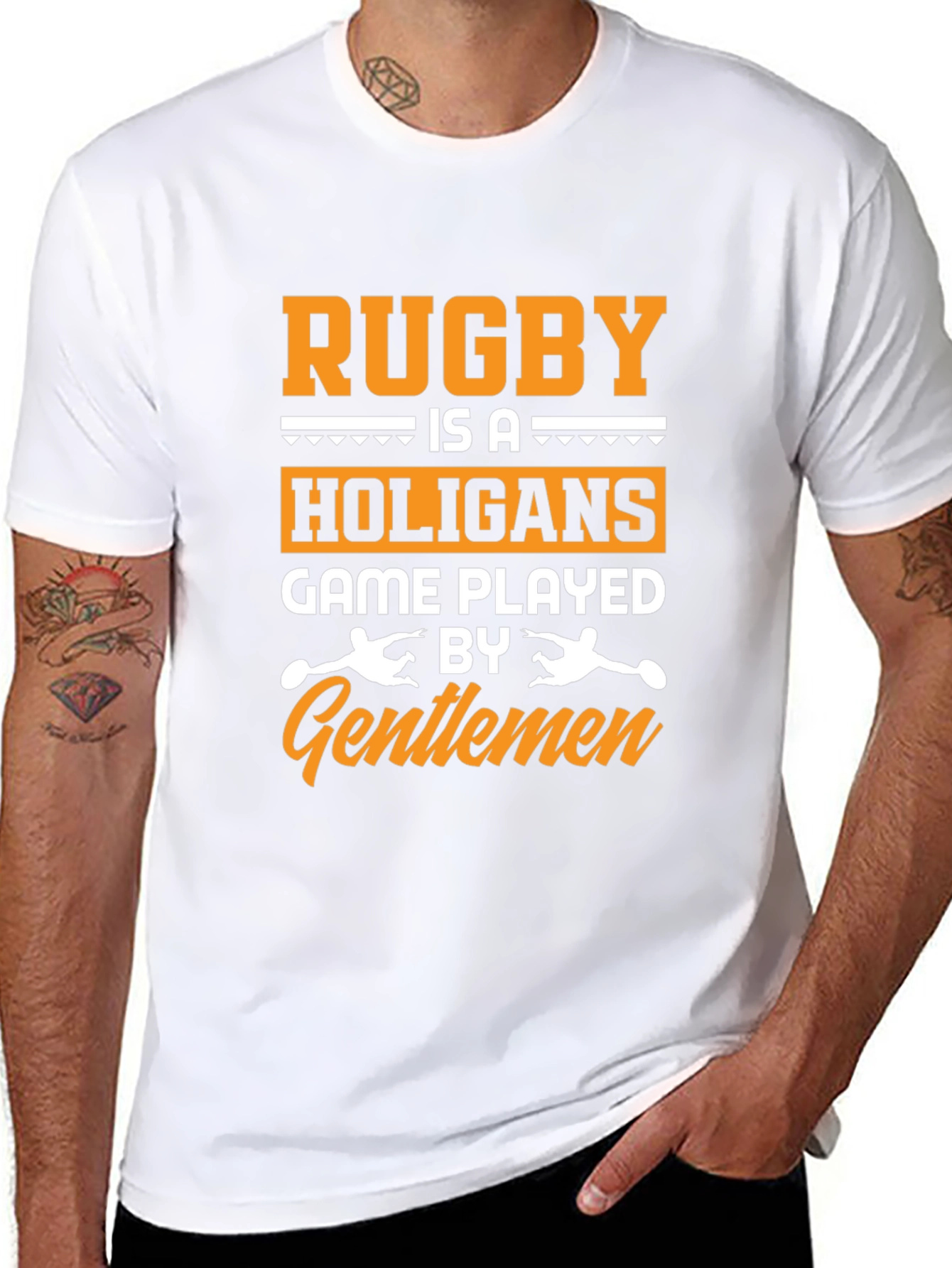 Rugby Holigans Game Graphic T-Shirt