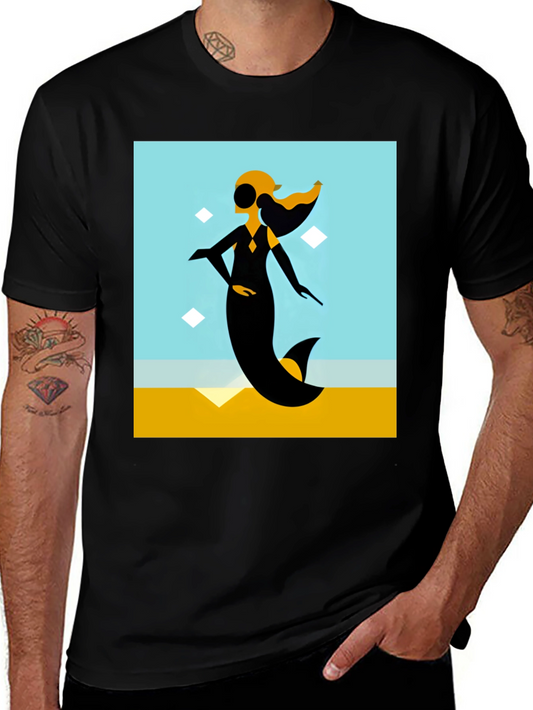 Abstract Mermaid Graphic Tee