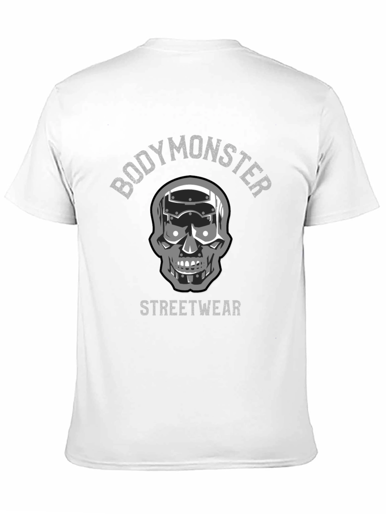 Body Monster Streetwear Graphic Tee - Skull Robot Design