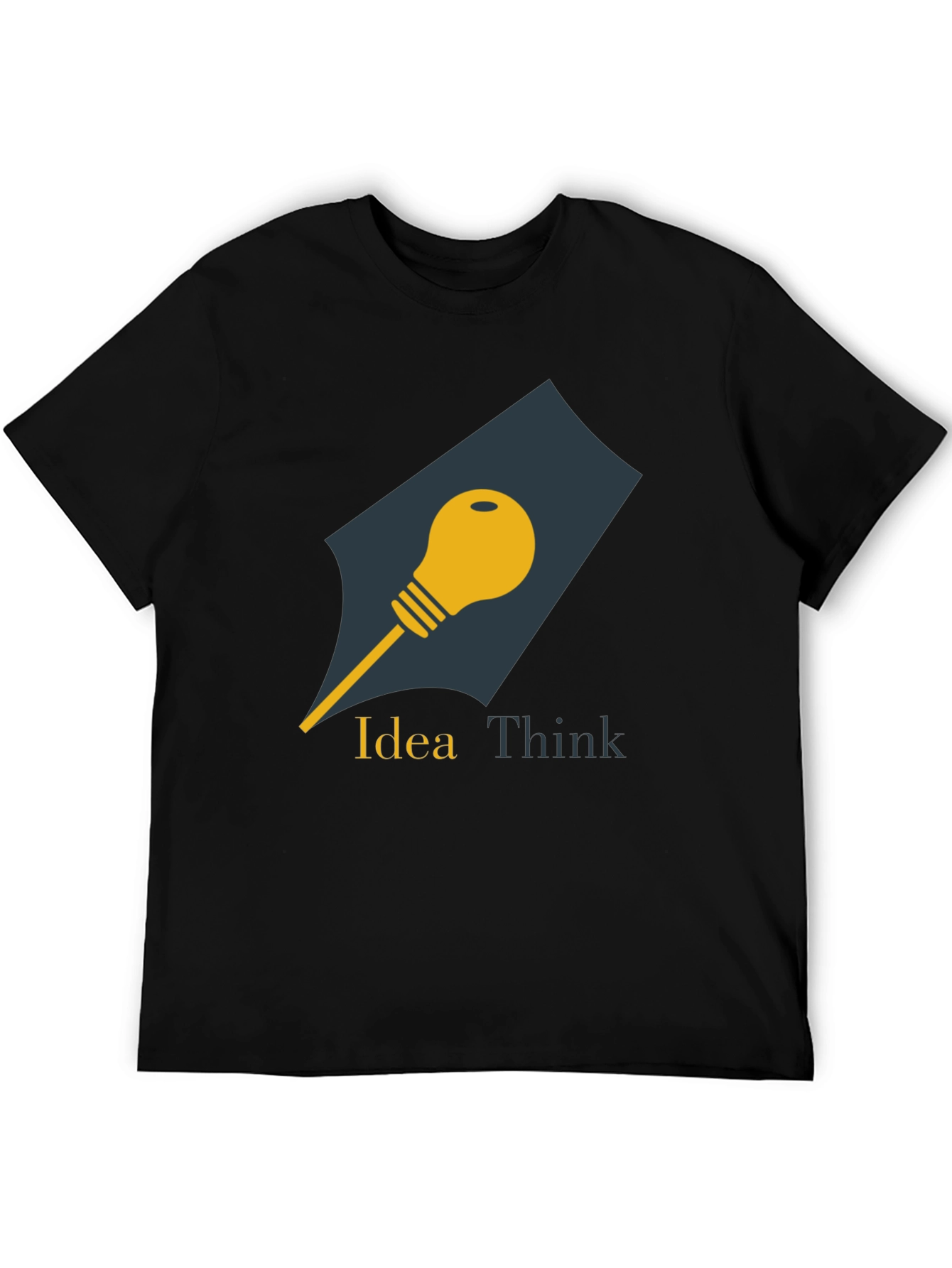 Idea Think Graphic Tee - Mens Black Cotton T-Shirt