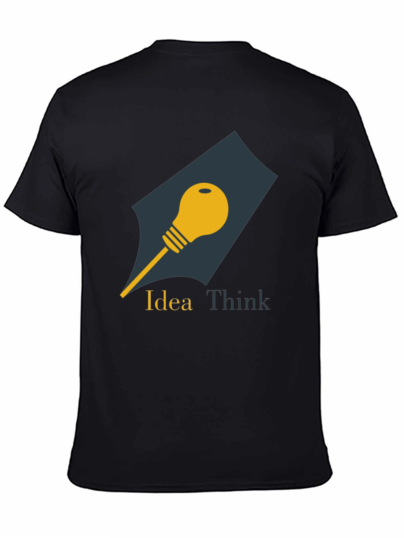 Idea Think Graphic Tee - Mens Black Cotton T-Shirt