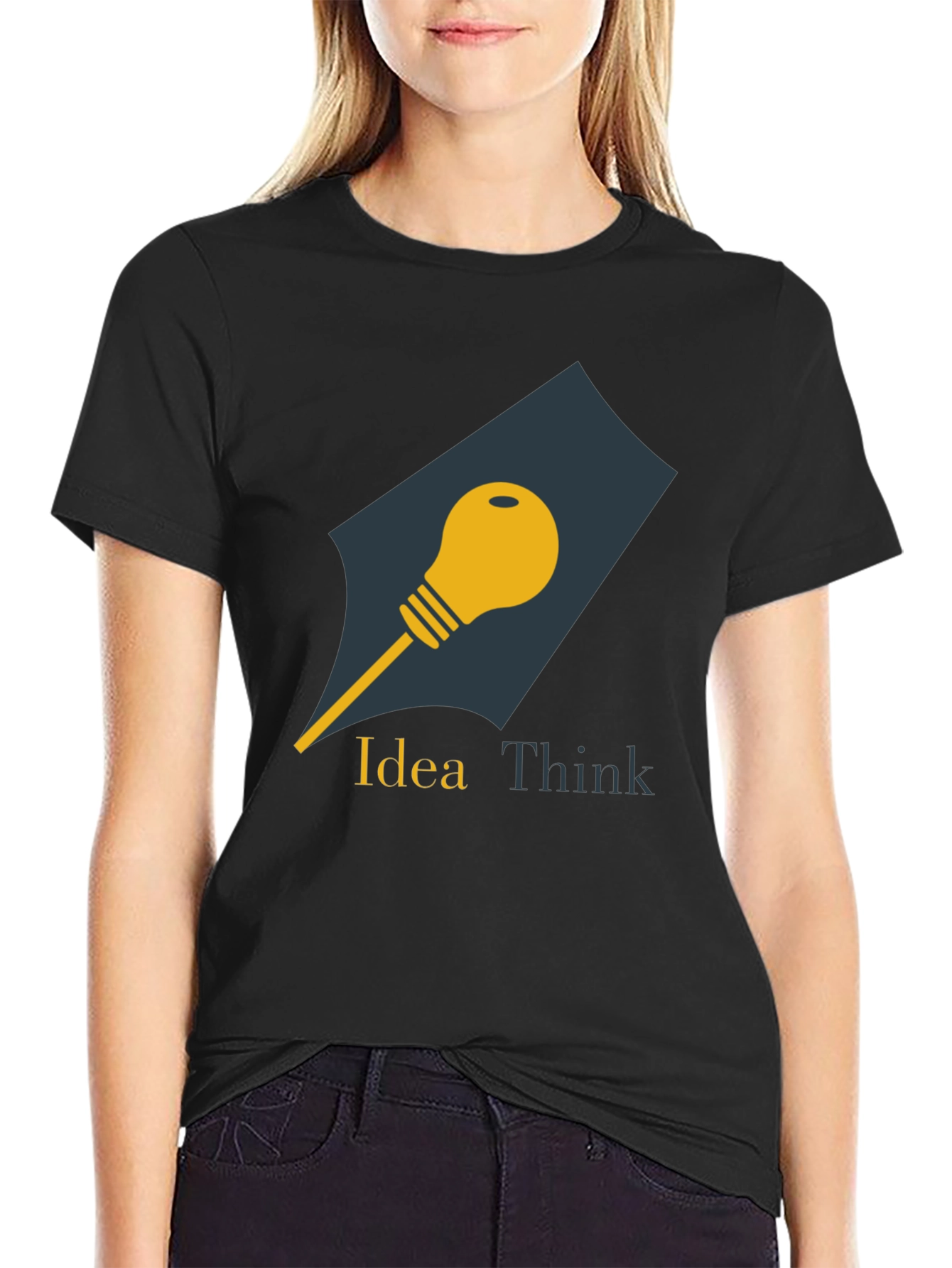 Idea Think Graphic Tee - Mens Black Cotton T-Shirt