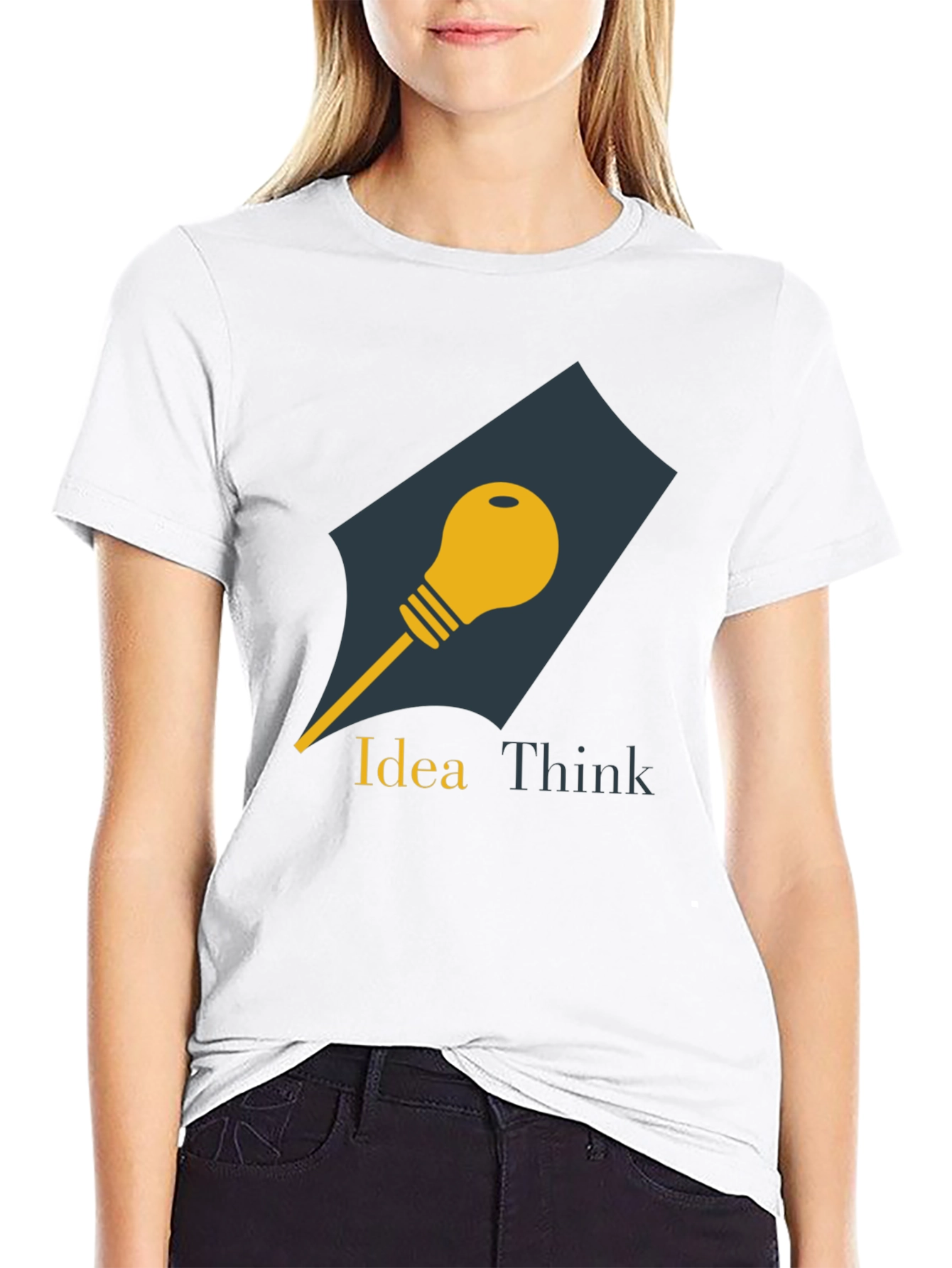 Idea Think Graphic Tee - Mens Black Cotton T-Shirt
