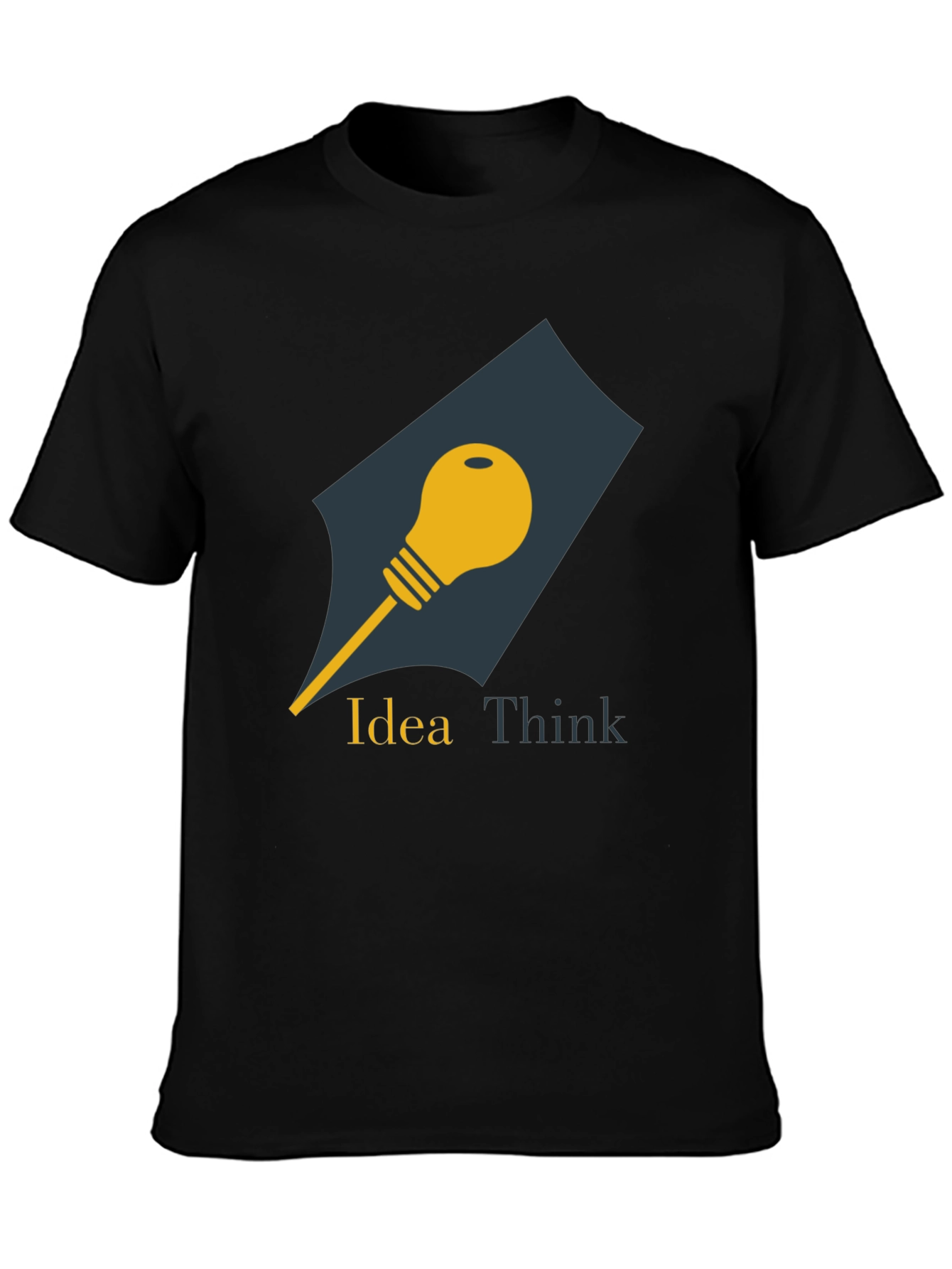 Idea Think Graphic Tee - Mens Black Cotton T-Shirt