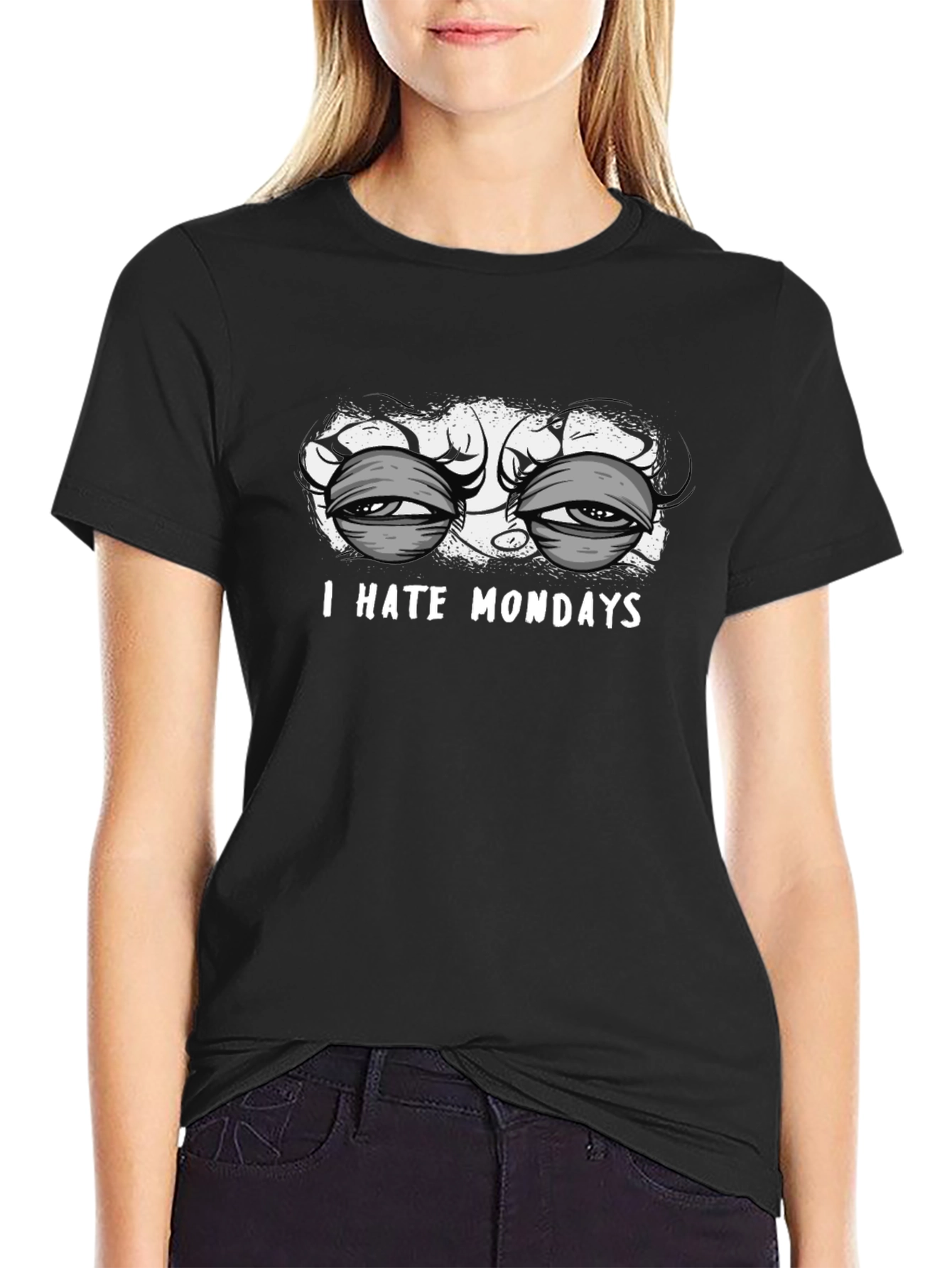 I Hate Mondays Graphic Tee - Unisex Black T-Shirt