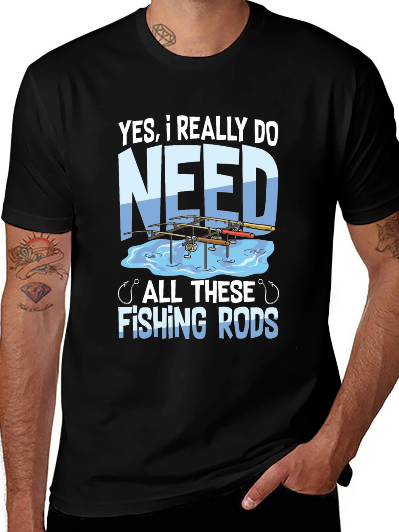Funny Fishing Rods T-Shirt - Anglers Humor