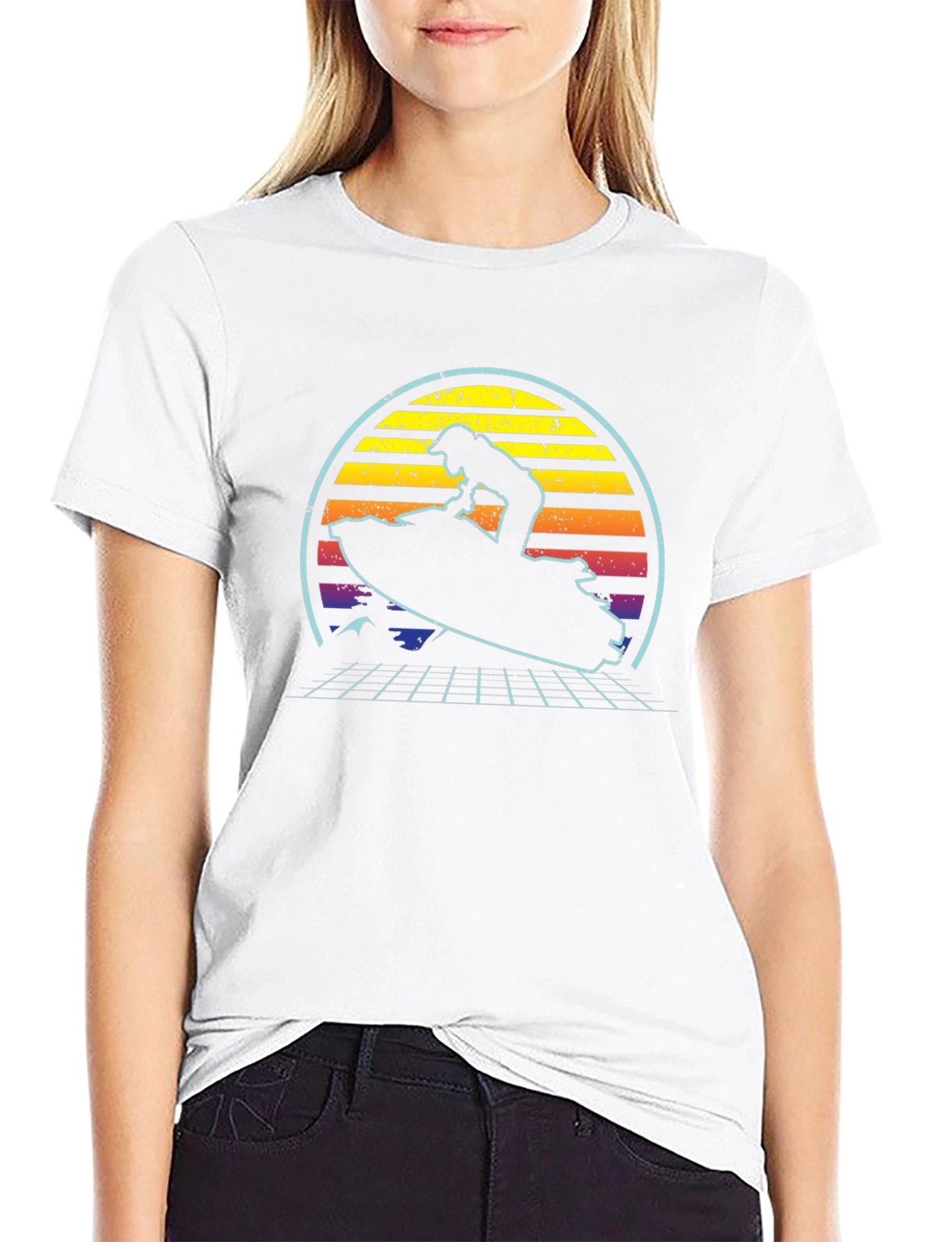 Retro Wave Jet Ski Graphic T-Shirt