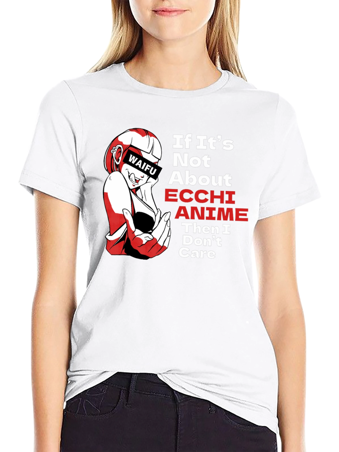 Ecchi Anime Waifu T-Shirt - Funny Otaku Tee