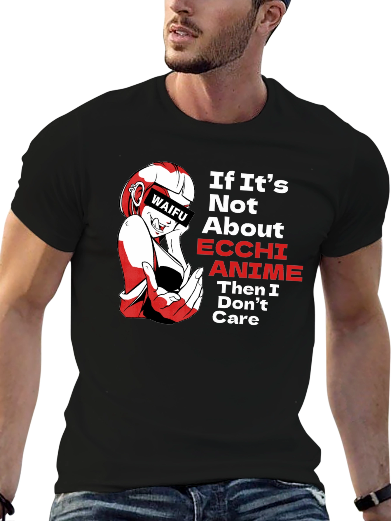 Ecchi Anime Waifu T-Shirt - Funny Otaku Tee