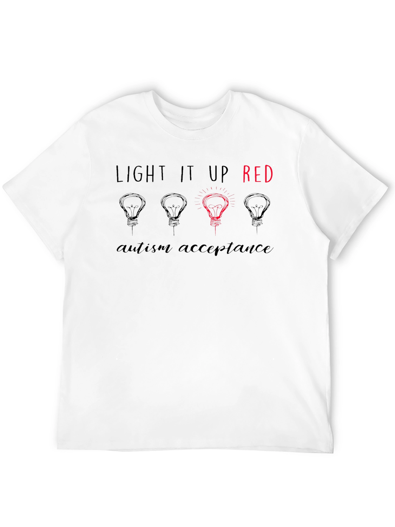 Autism Awareness Tee - Light It Up Red