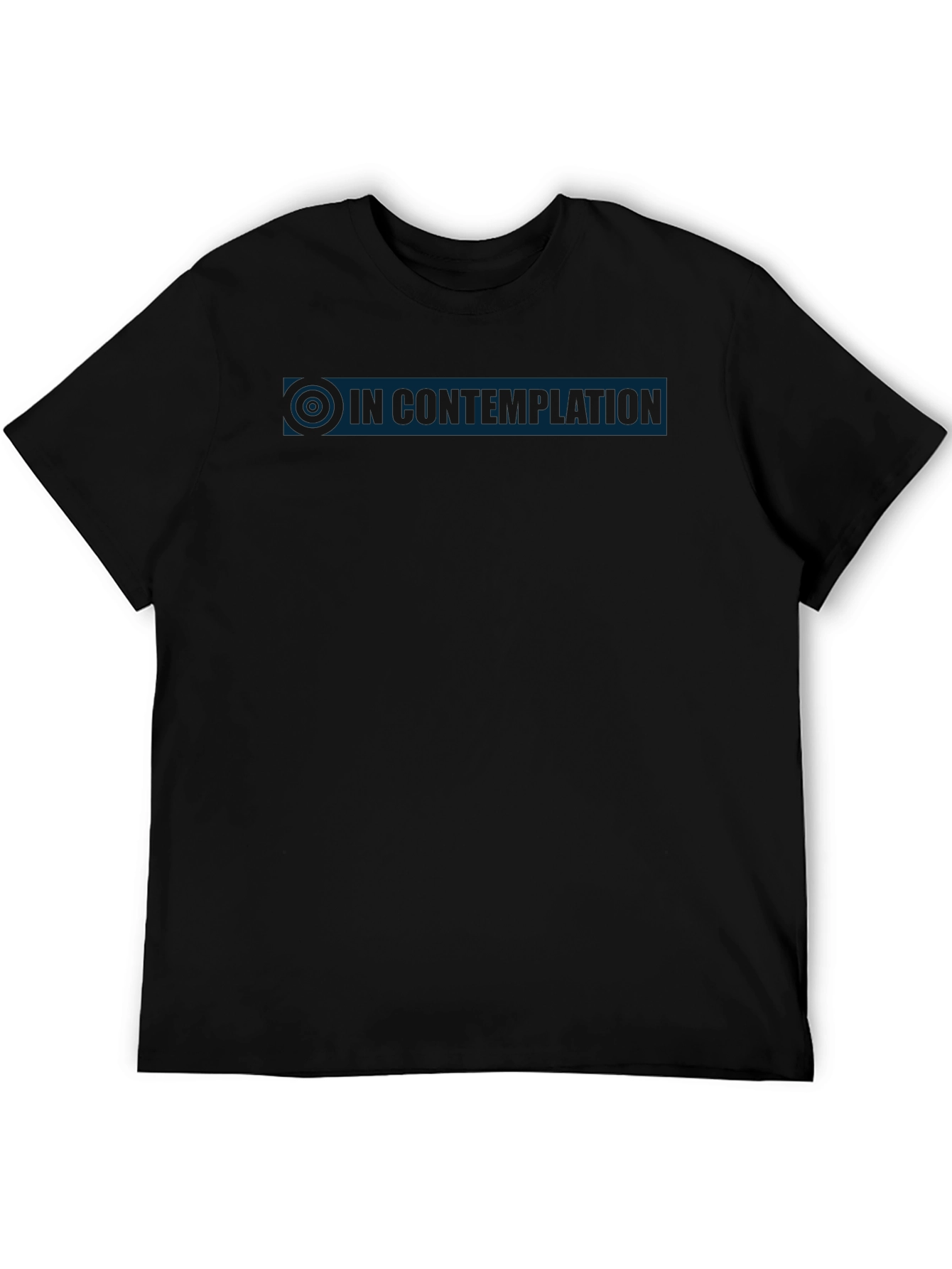 In Contemplation Mens Black T-Shirt